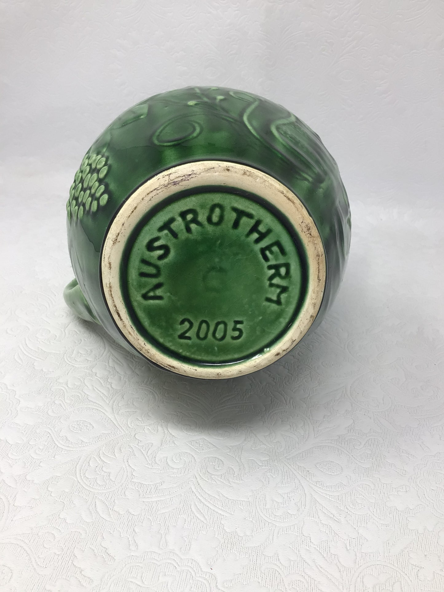2005 Austrotherm Green Glazed Pottery Jug