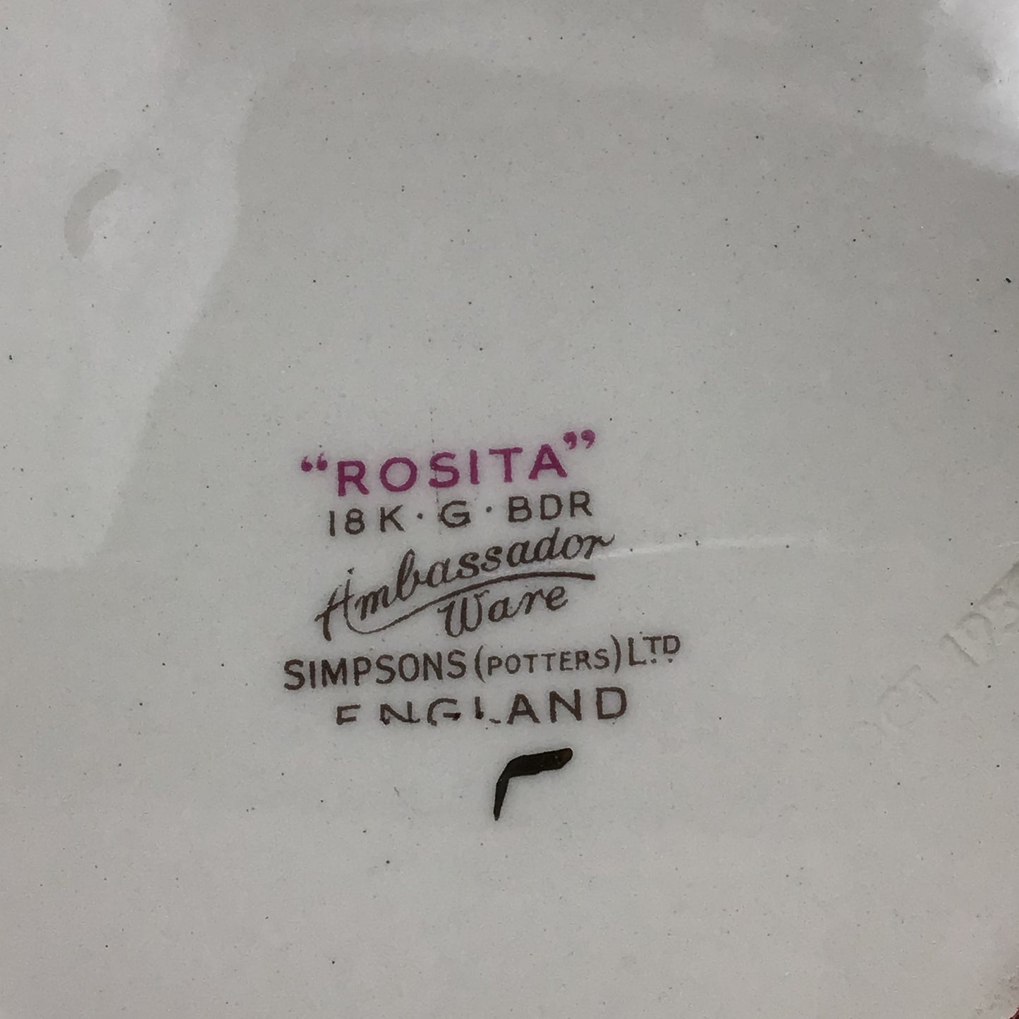 “Rosita” Dinnerware 18k Gold Rimmed 62 pc Set