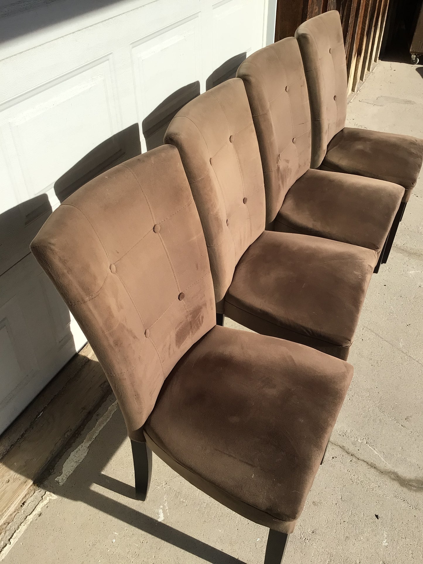 Brown Suede Feel Chair