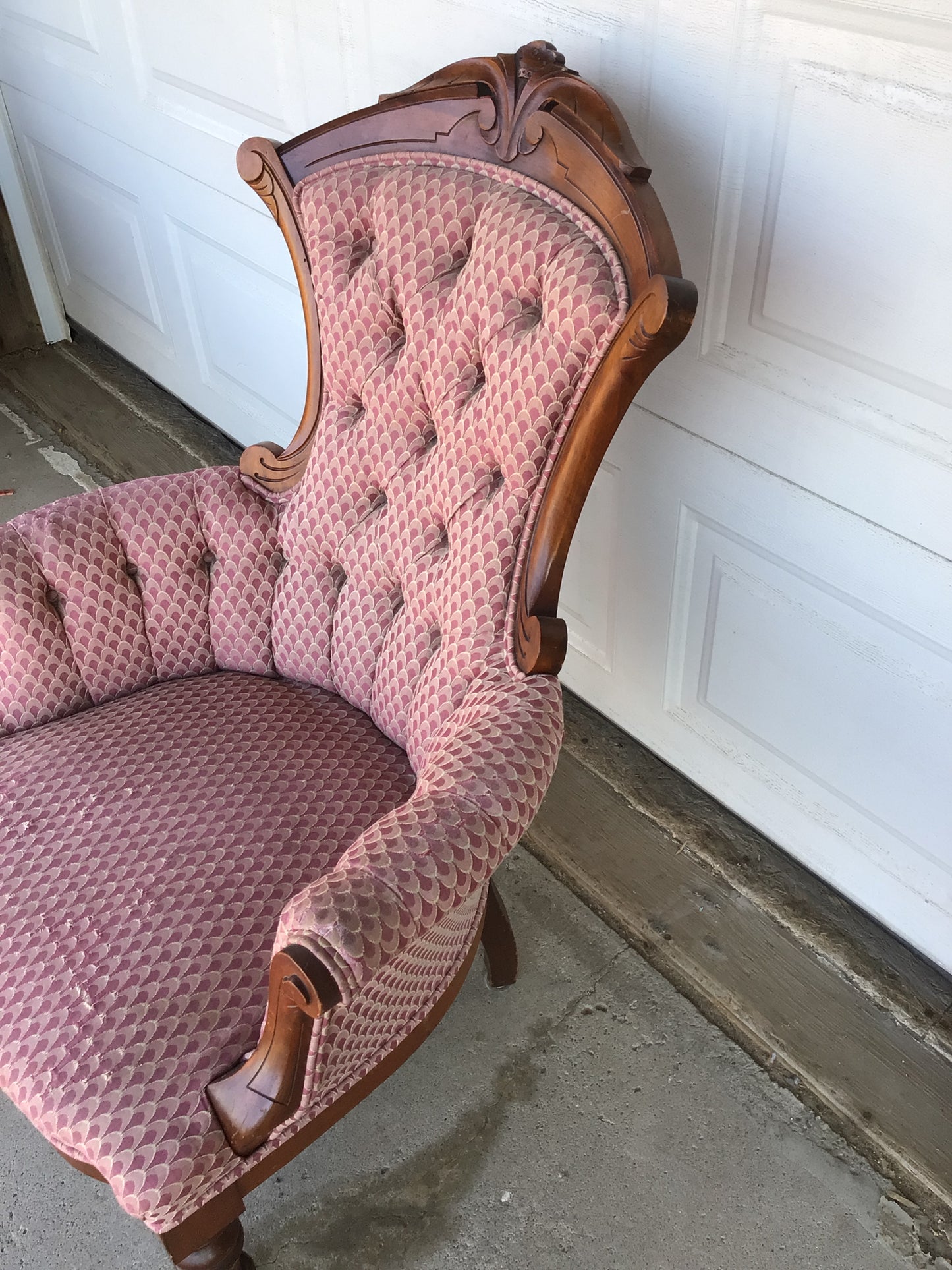Pink Victorian Style Armchair