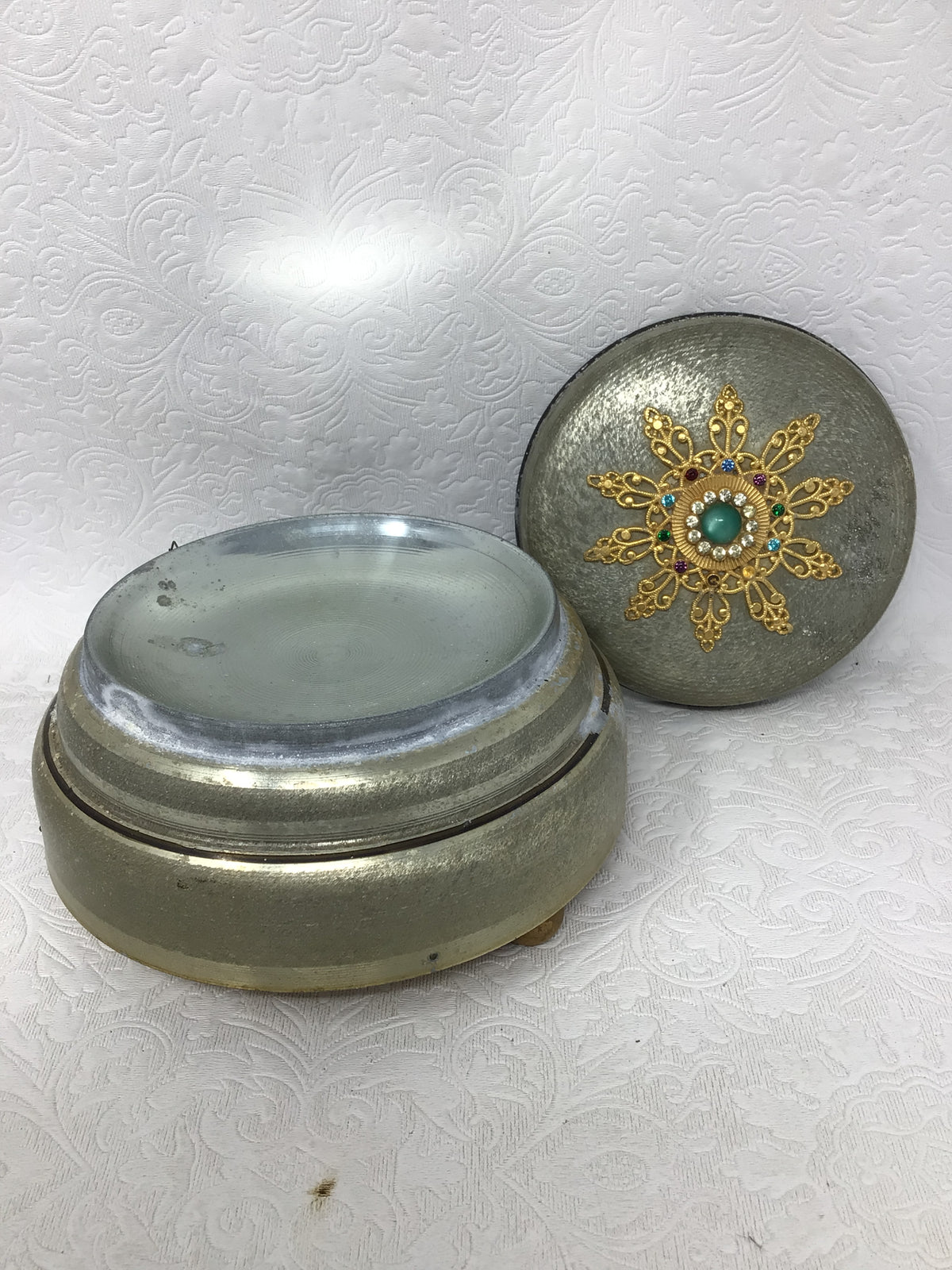 Vintage Musical Powder Box