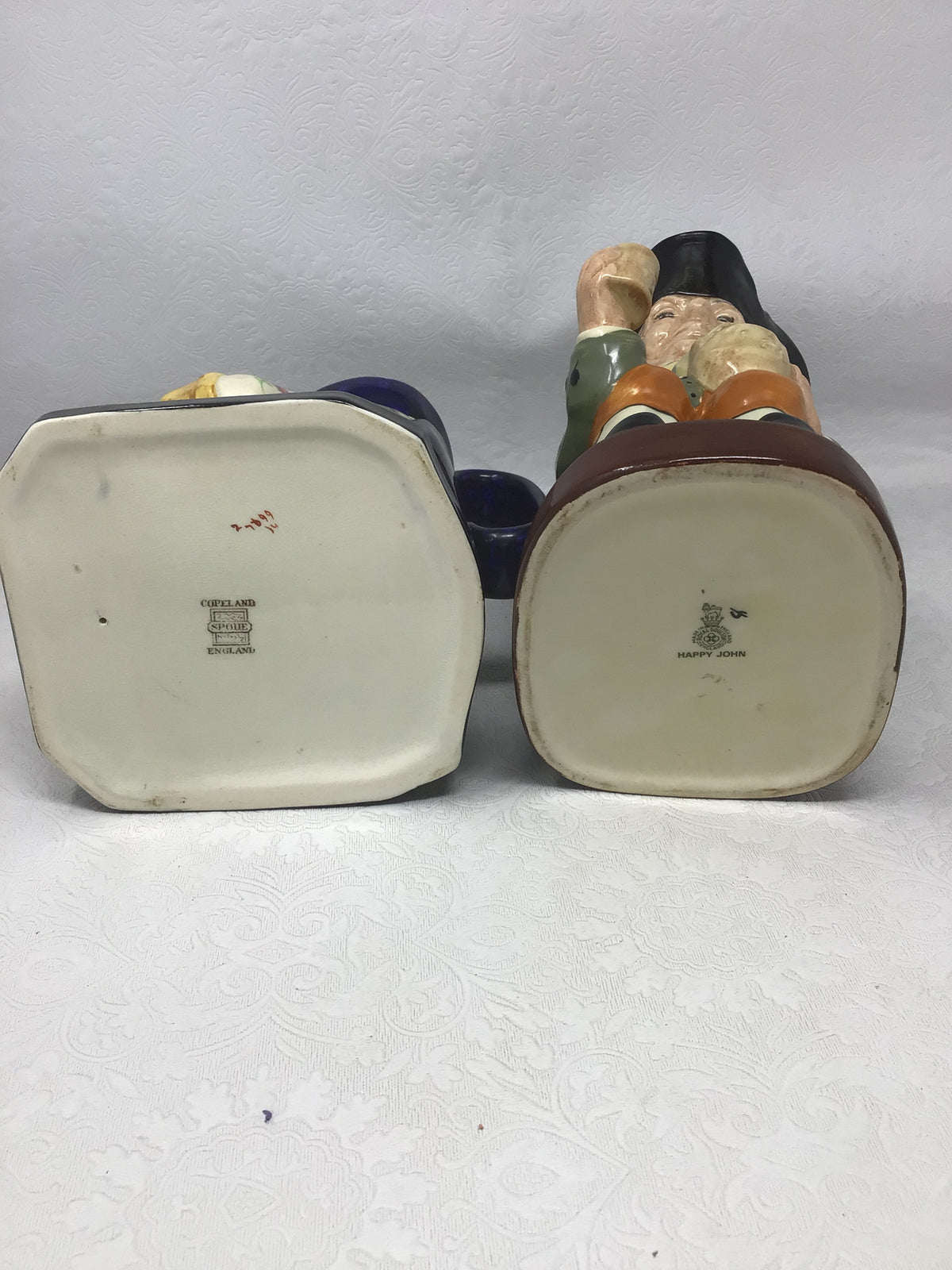 Copeland Spode and Royal Doulton “Happy John” Toby Jugs, Set of 2