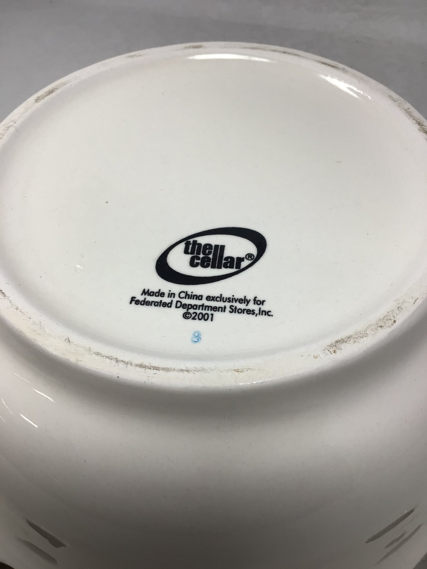 White Ceramic “The Cellar” Large Bowl