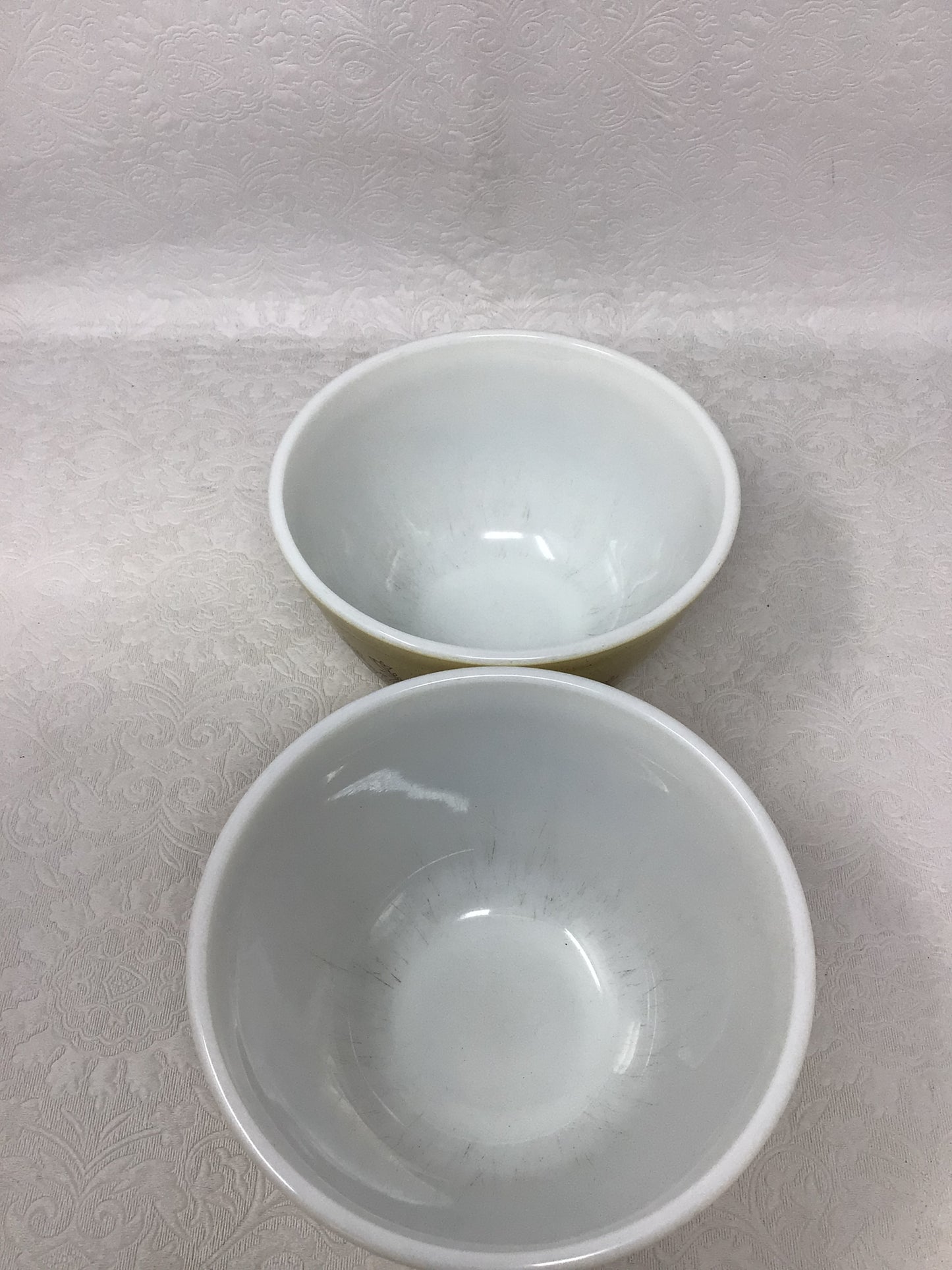 Set of Two Vintage Pyrex Forest Fancies Mushroom Bowls