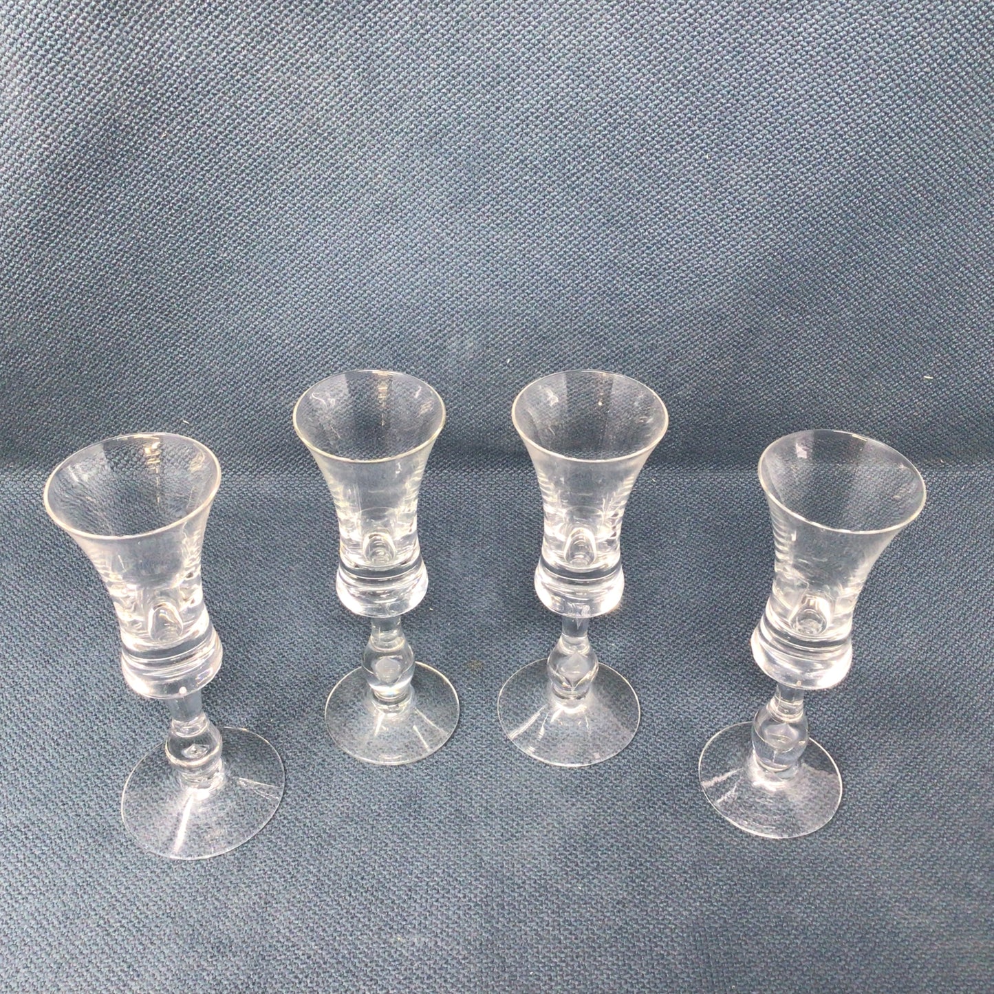 Baluster Style Tear Drop Bubble Liqueur Glasses