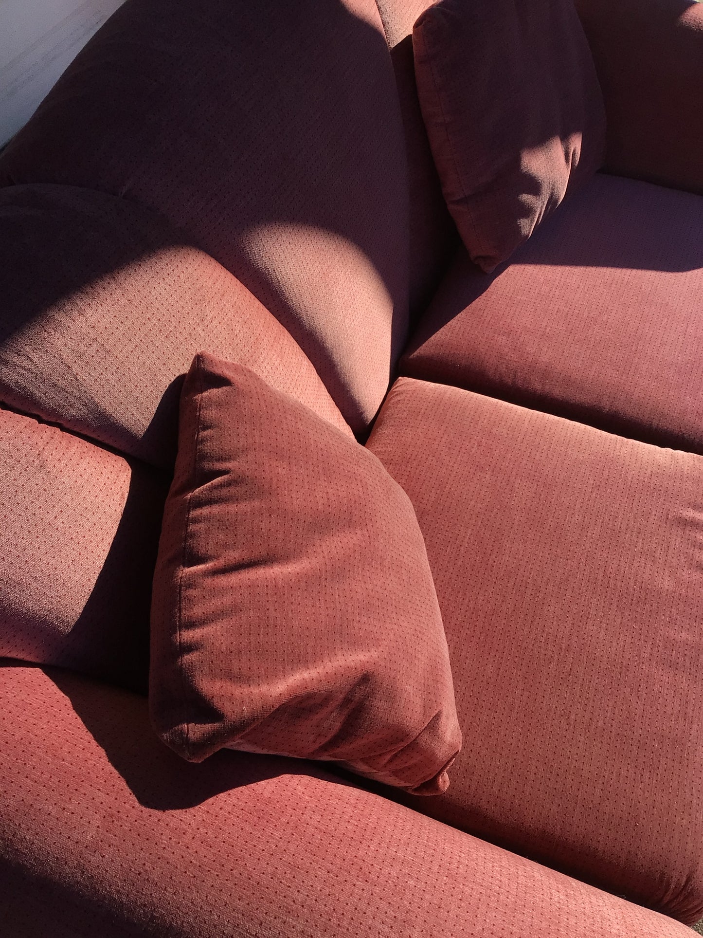 Pink Scalloped Back Loveseat