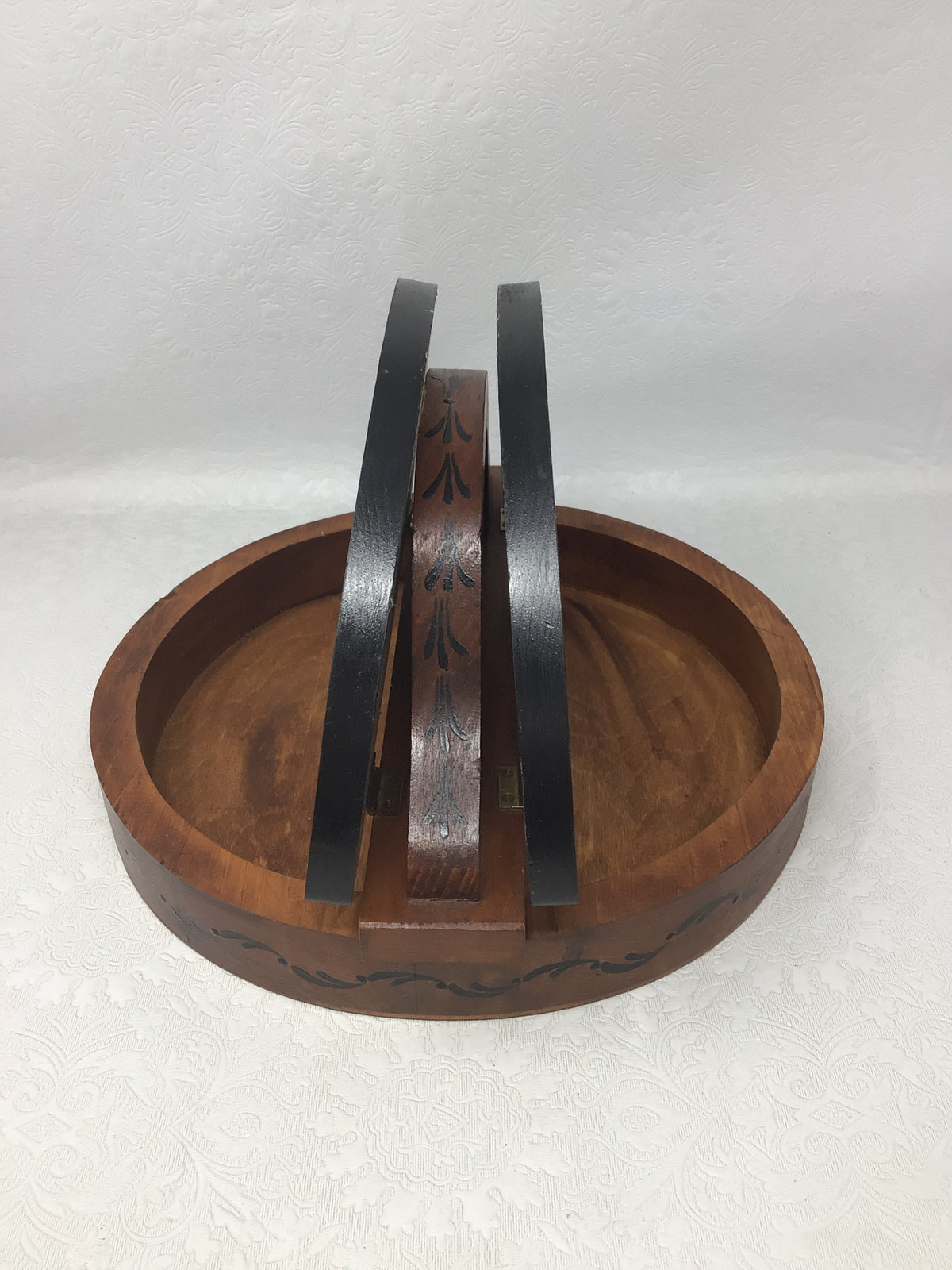 Hand Painted Wooden Basket