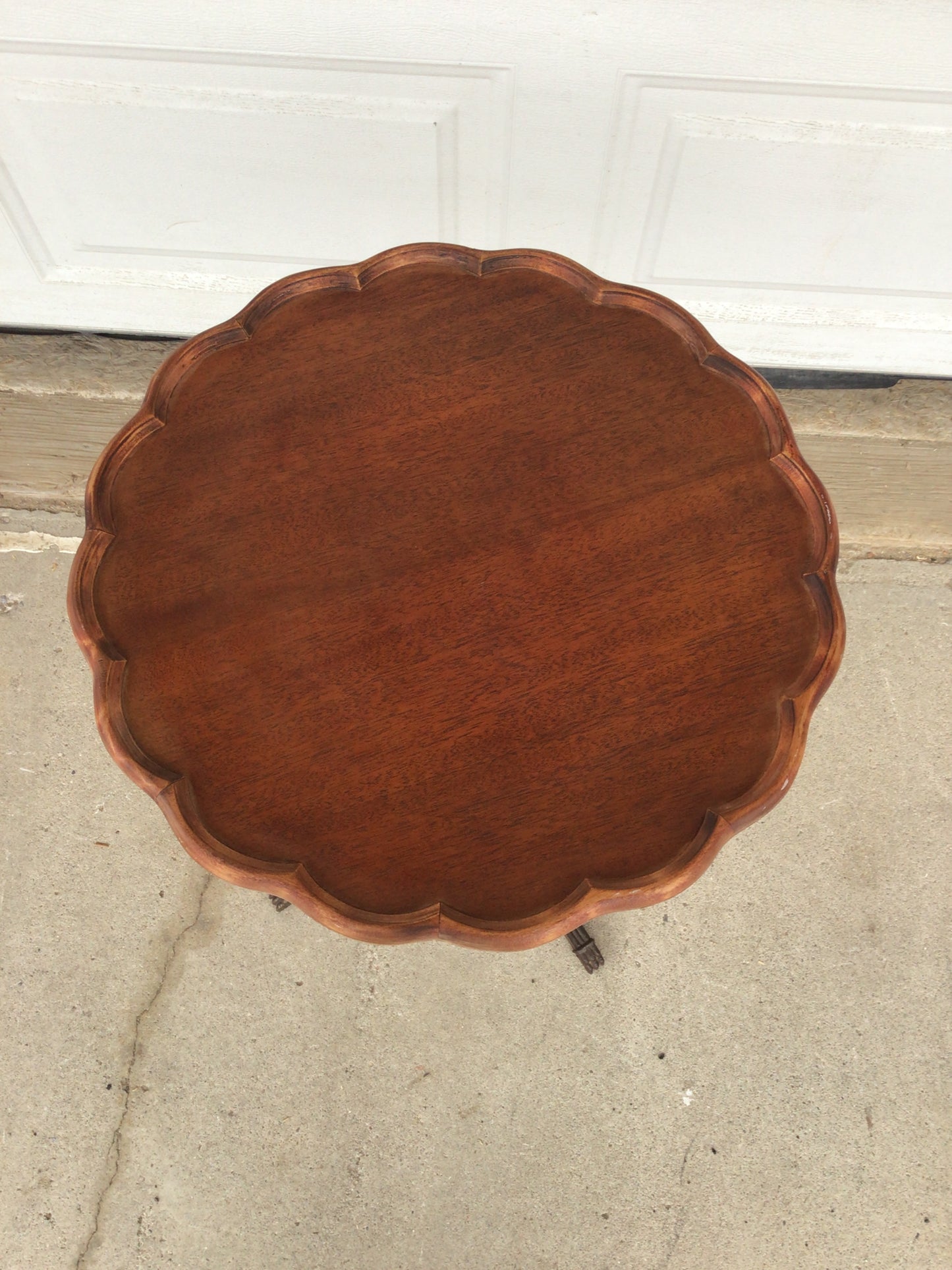 Antique Pie Crust Side Table (damaged under the top)