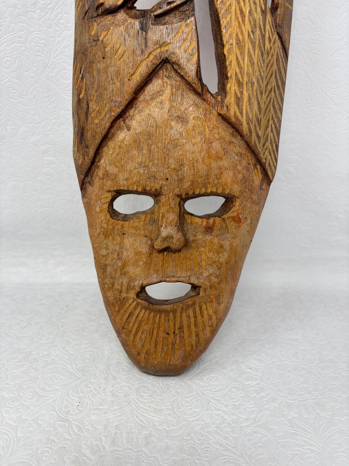 Hand Carved Wooden Tribal Face Mask