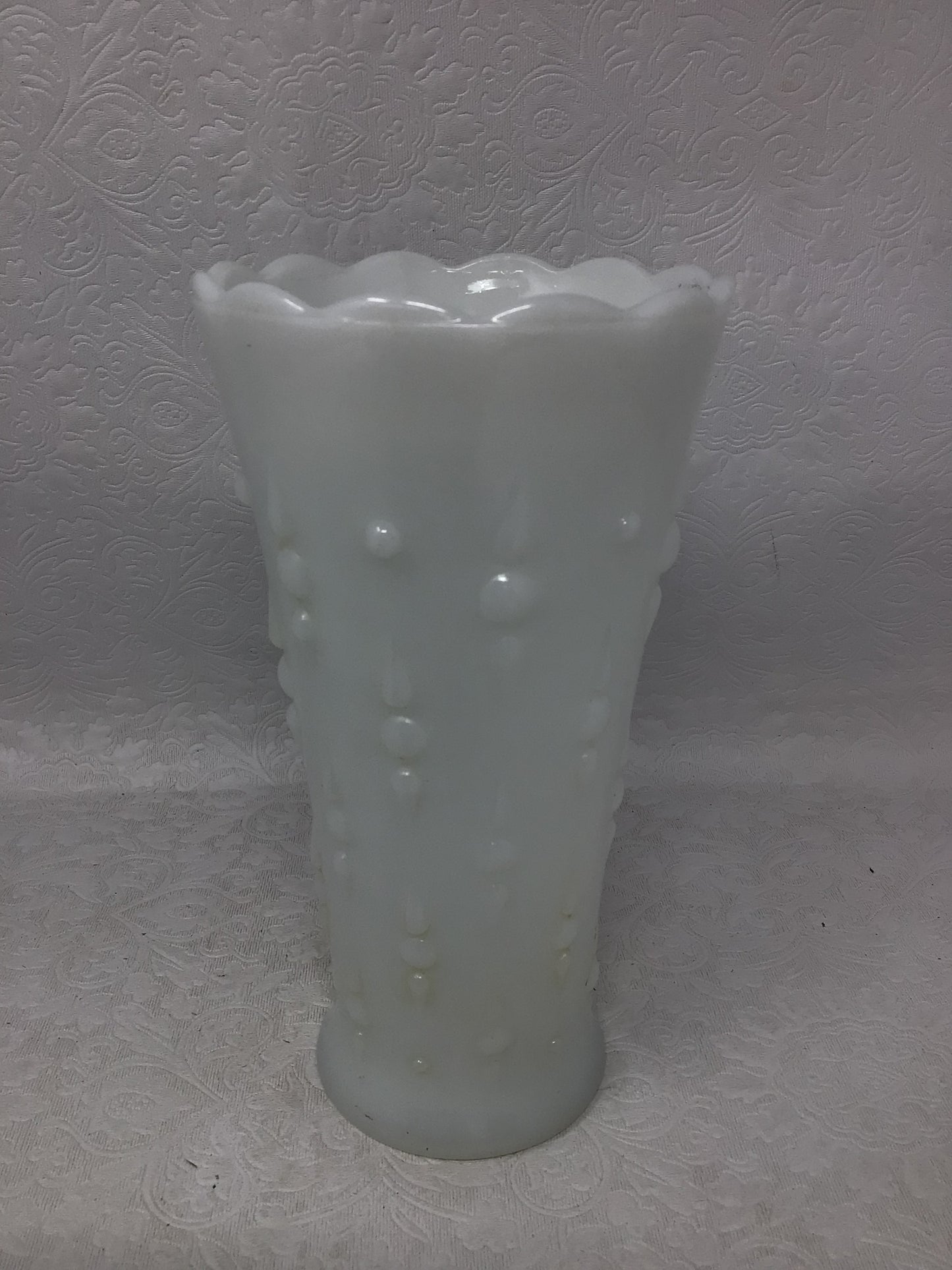 Vintage Anchor Hocking Milk Glass Teardrop Vase