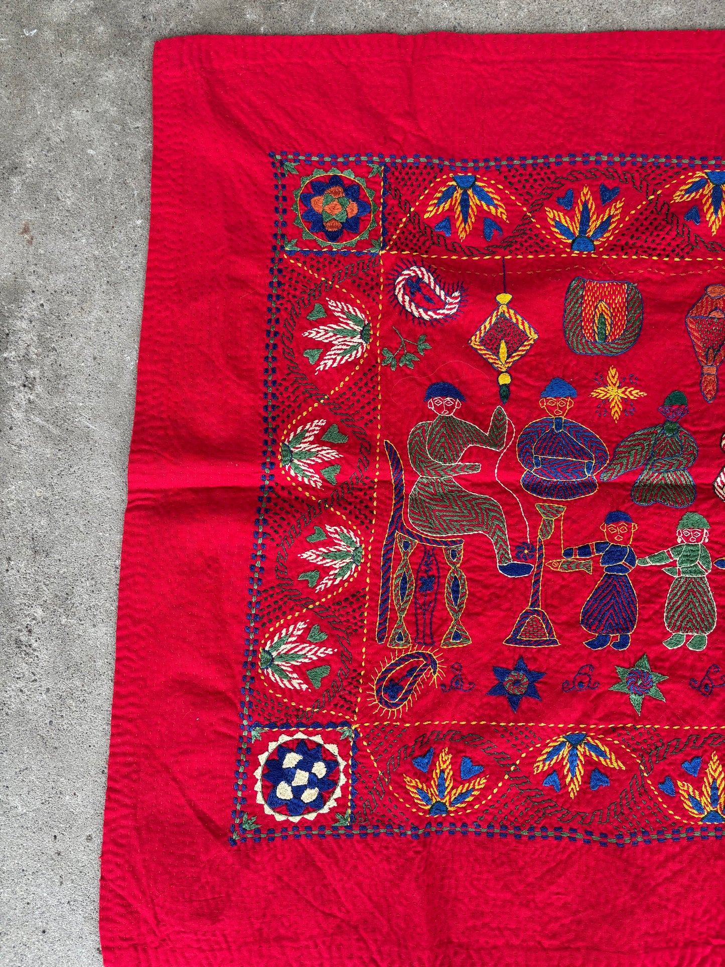 Aarong Cloth Embroidered Folk Art Tapestry