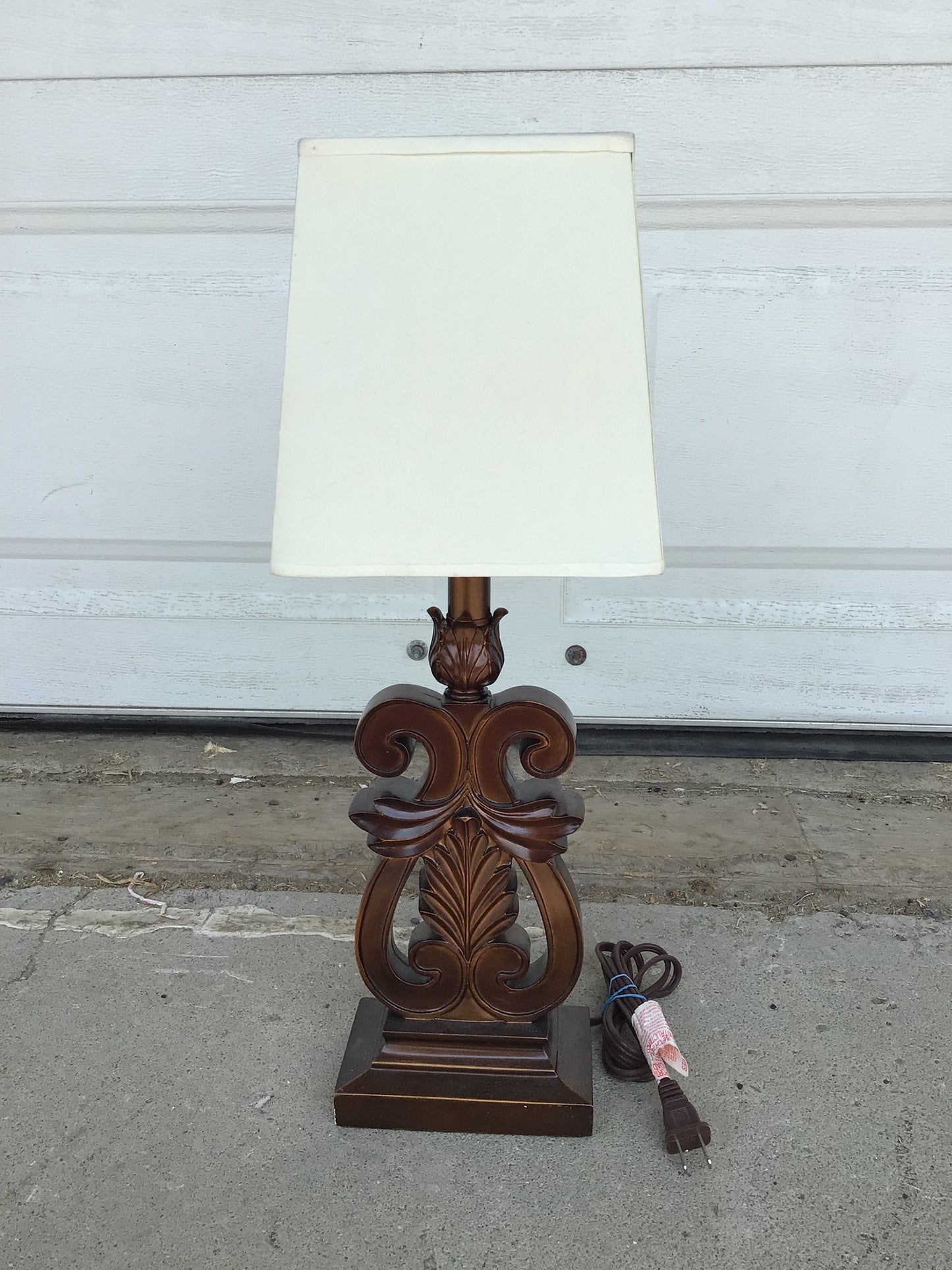 Carved Base Lamp