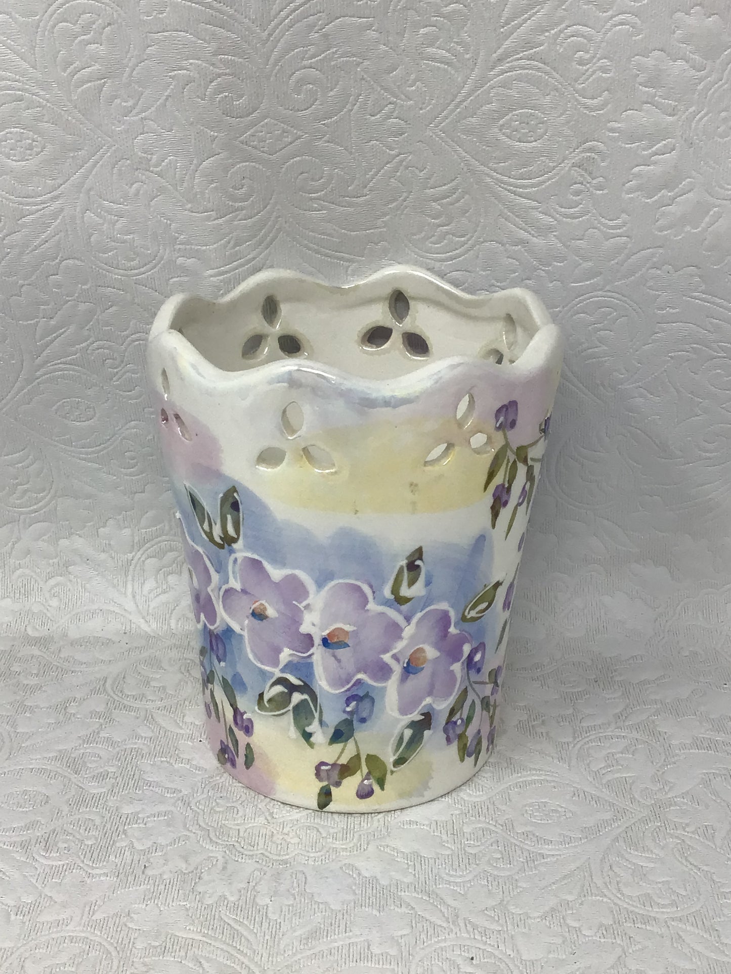 Purple Floral Small Vase