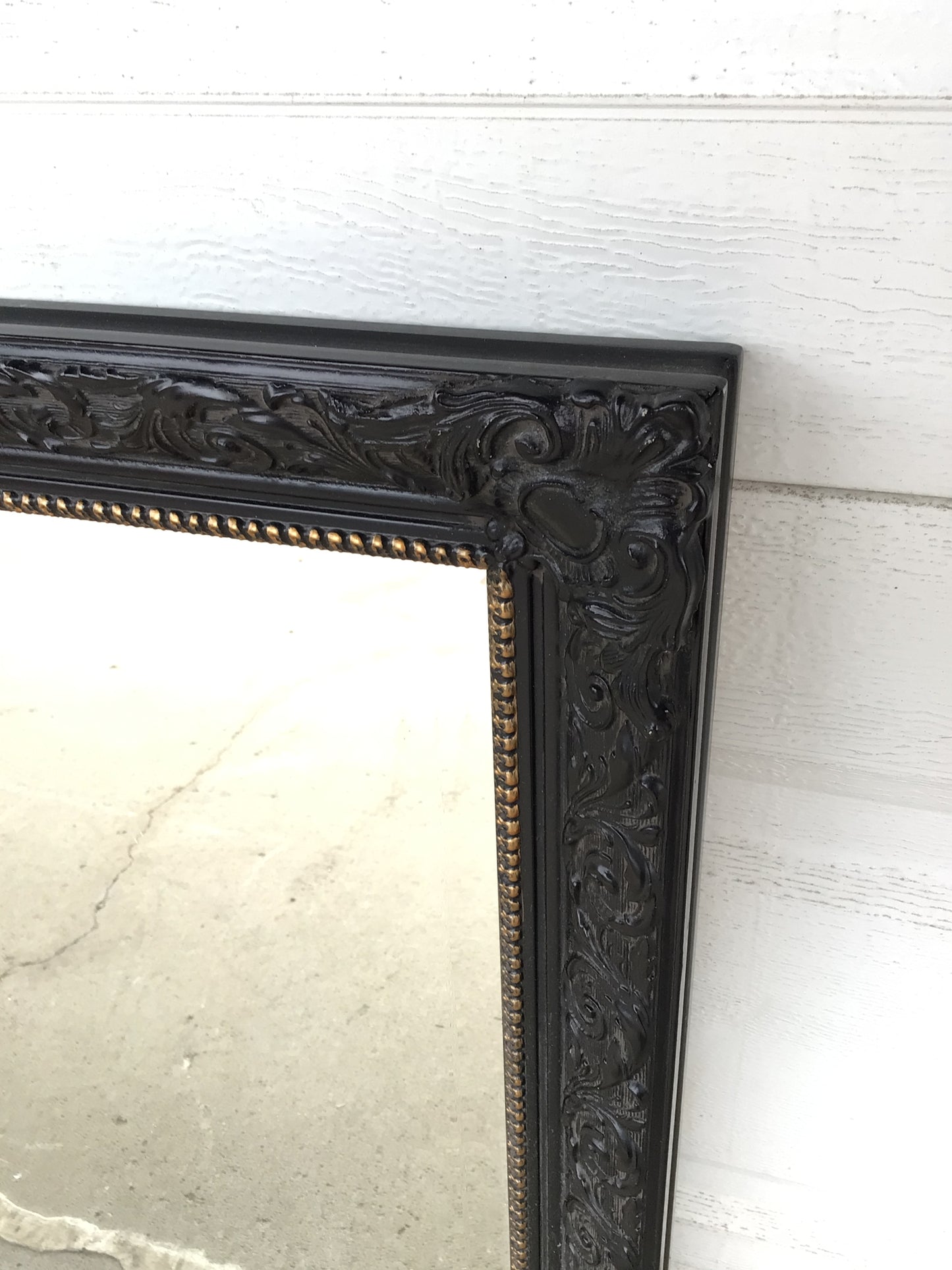 Square Black and Gold Mirror