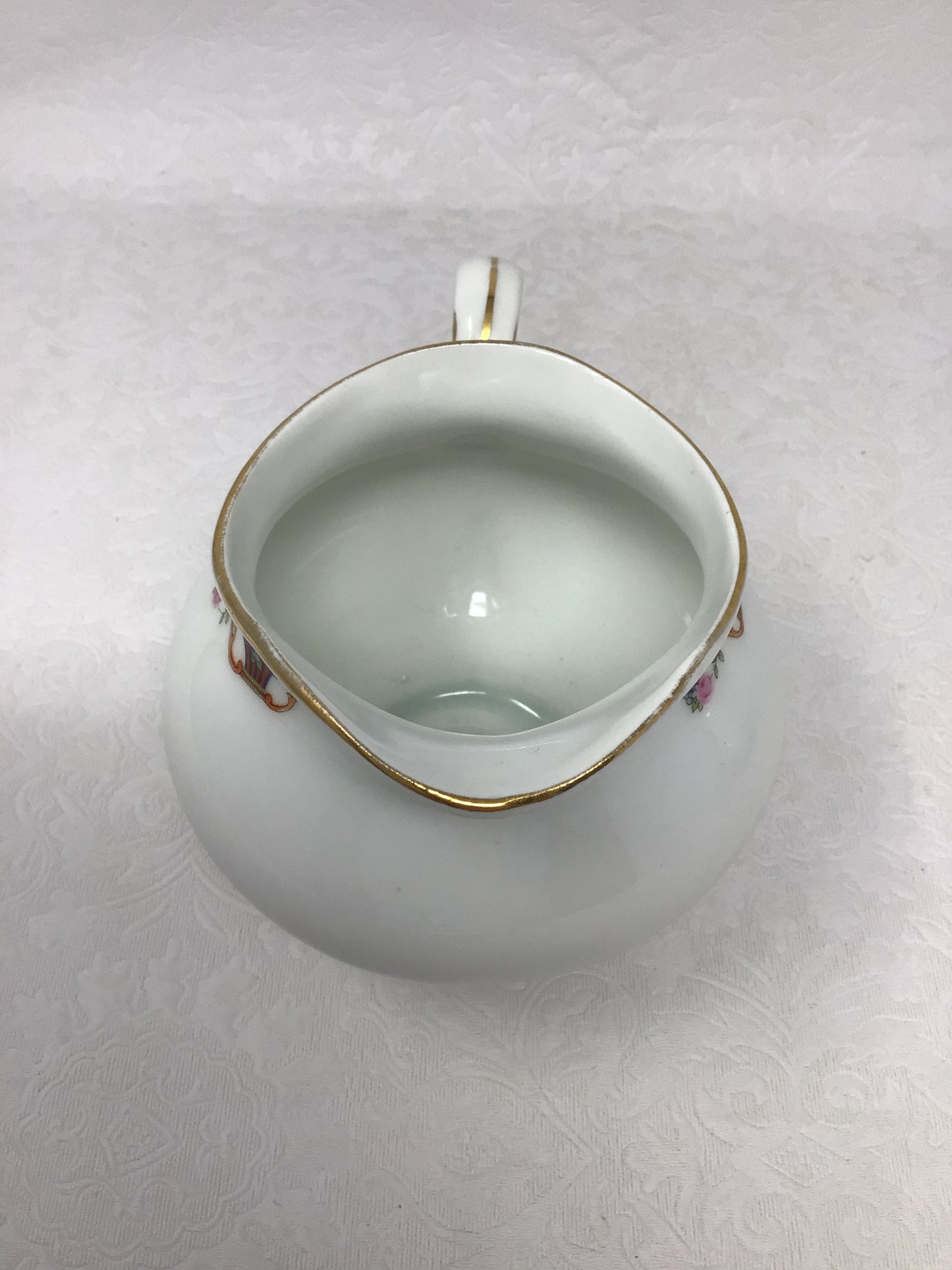 Porcelain Creamer and Sugar Bowl