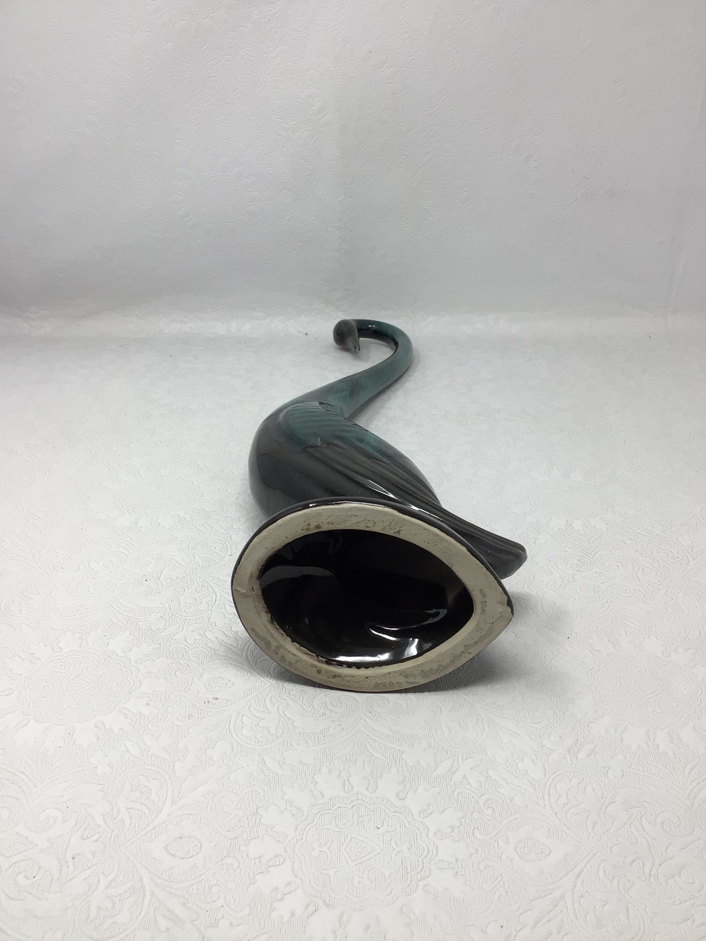 Vintage Blue Mountain Style Pottery Swan Figurine