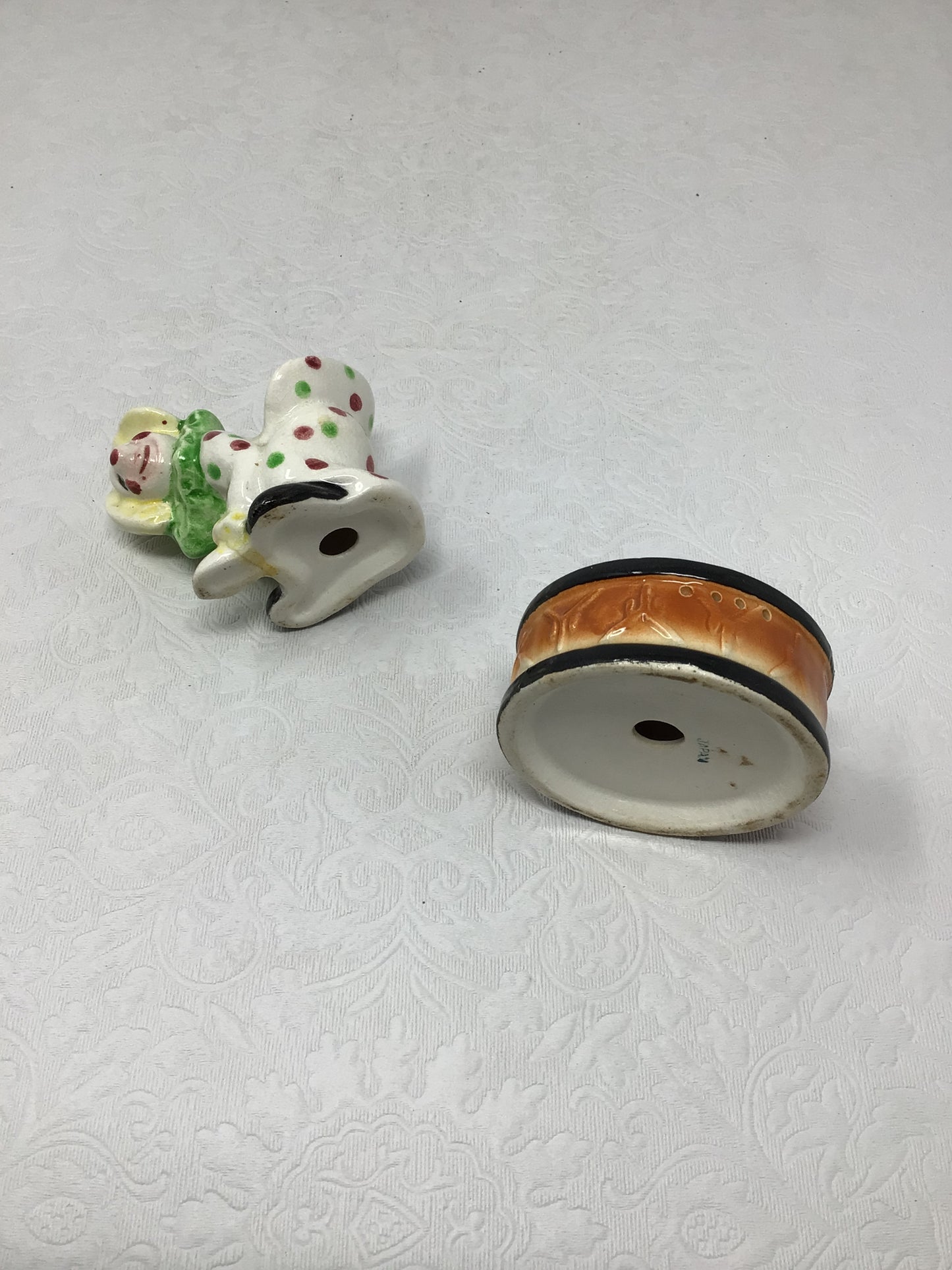 Vintage Ceramic Clown Salt & Pepper Shakers