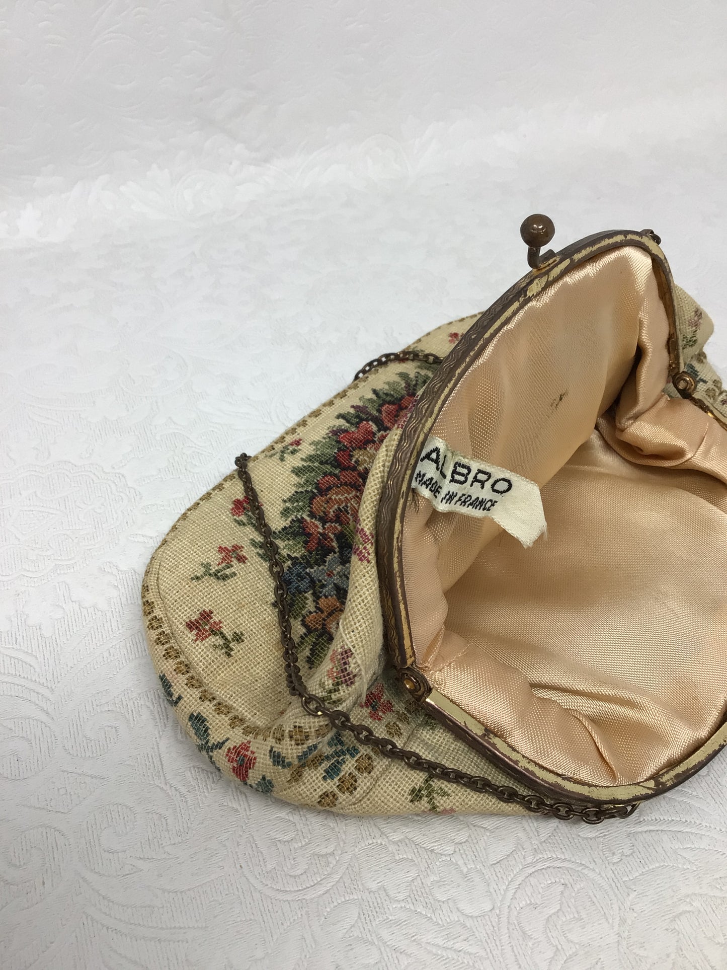 Vintage French Tapestry Evening Bag