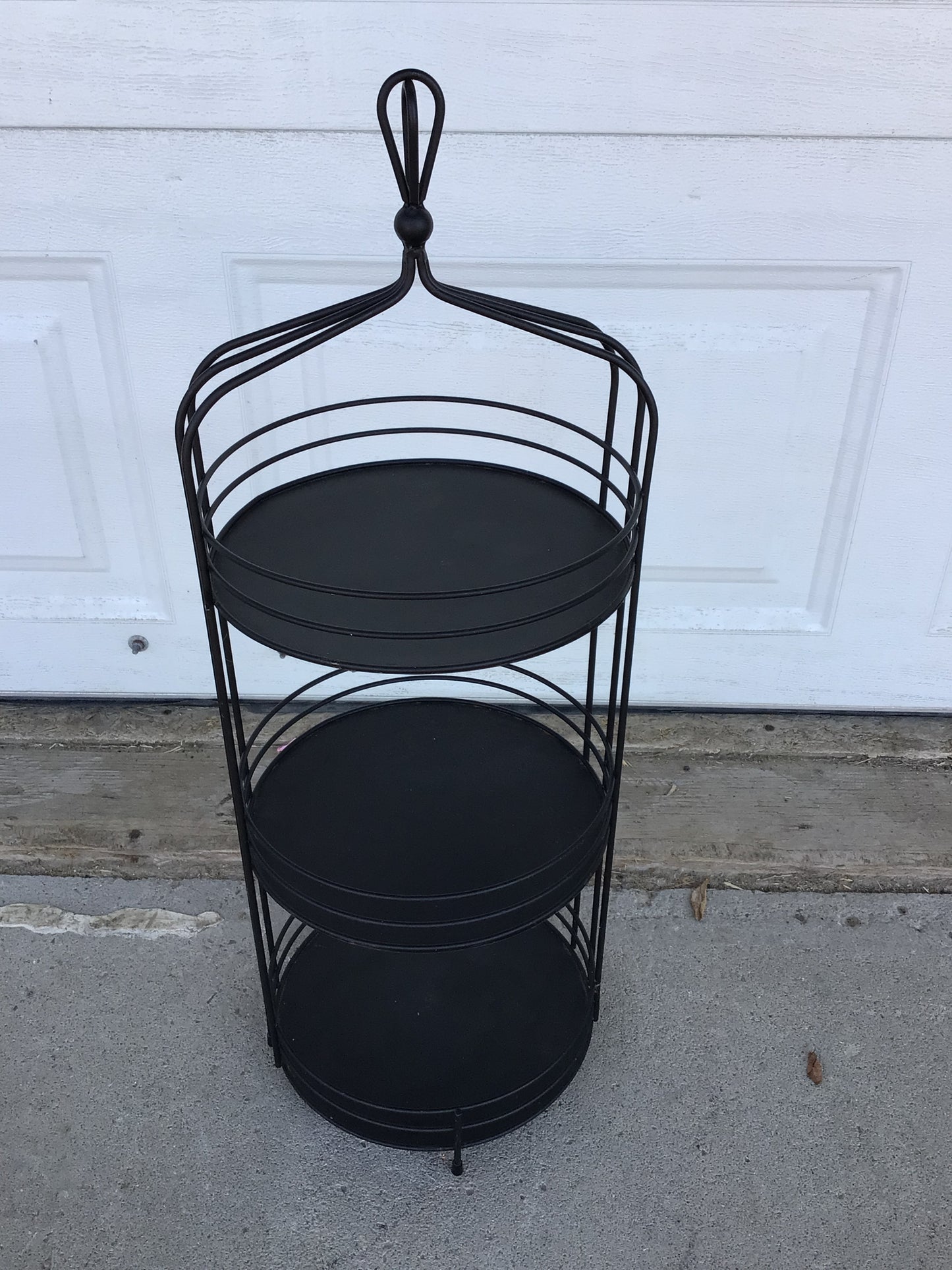 3 Tier Black Dessert Tray