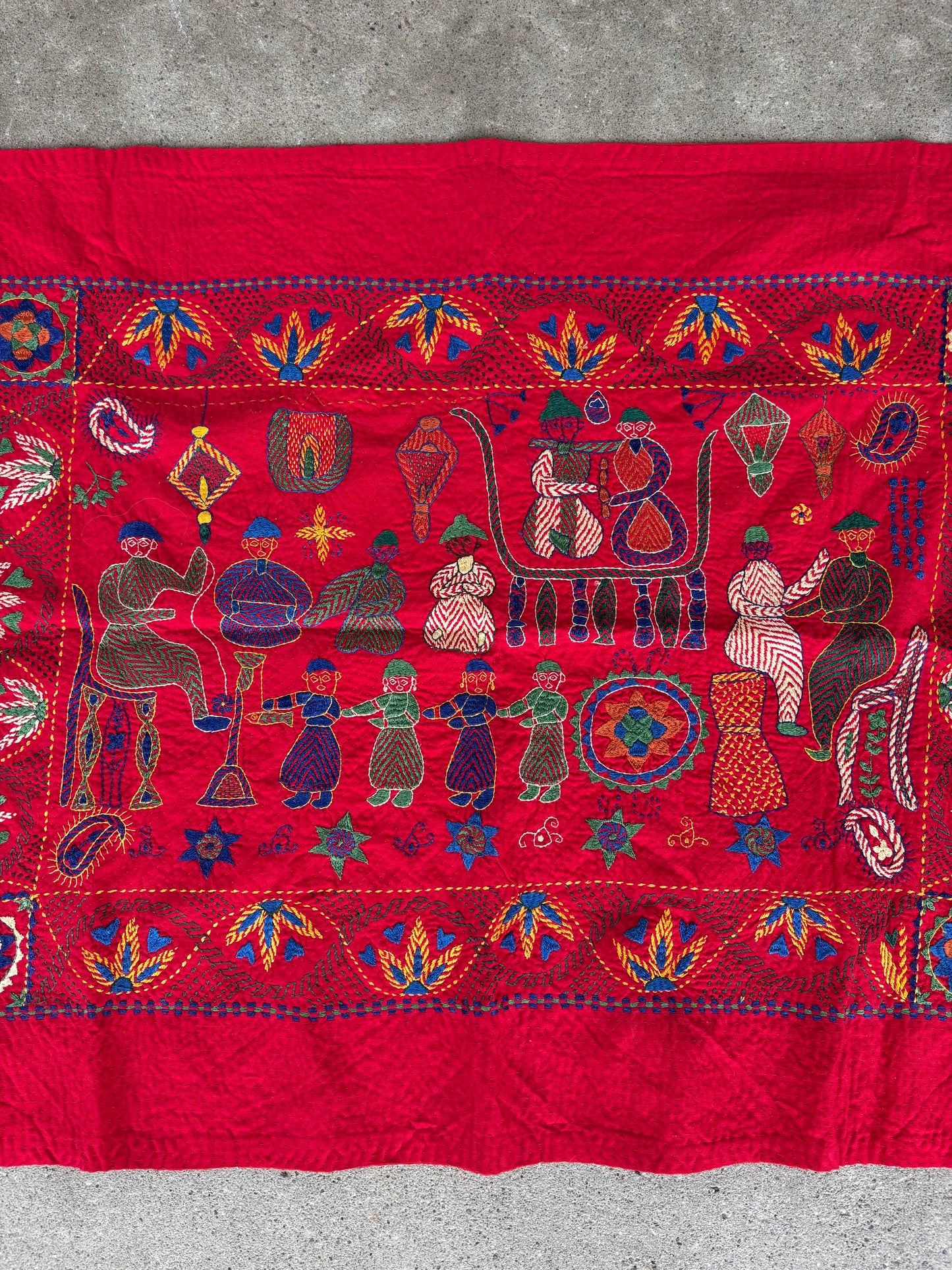 Aarong Cloth Embroidered Folk Art Tapestry