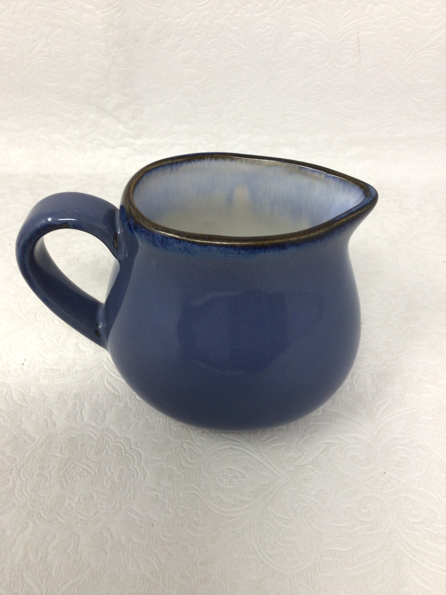 Vintage Eggplant Blue Sango Creamer and Sugar Set