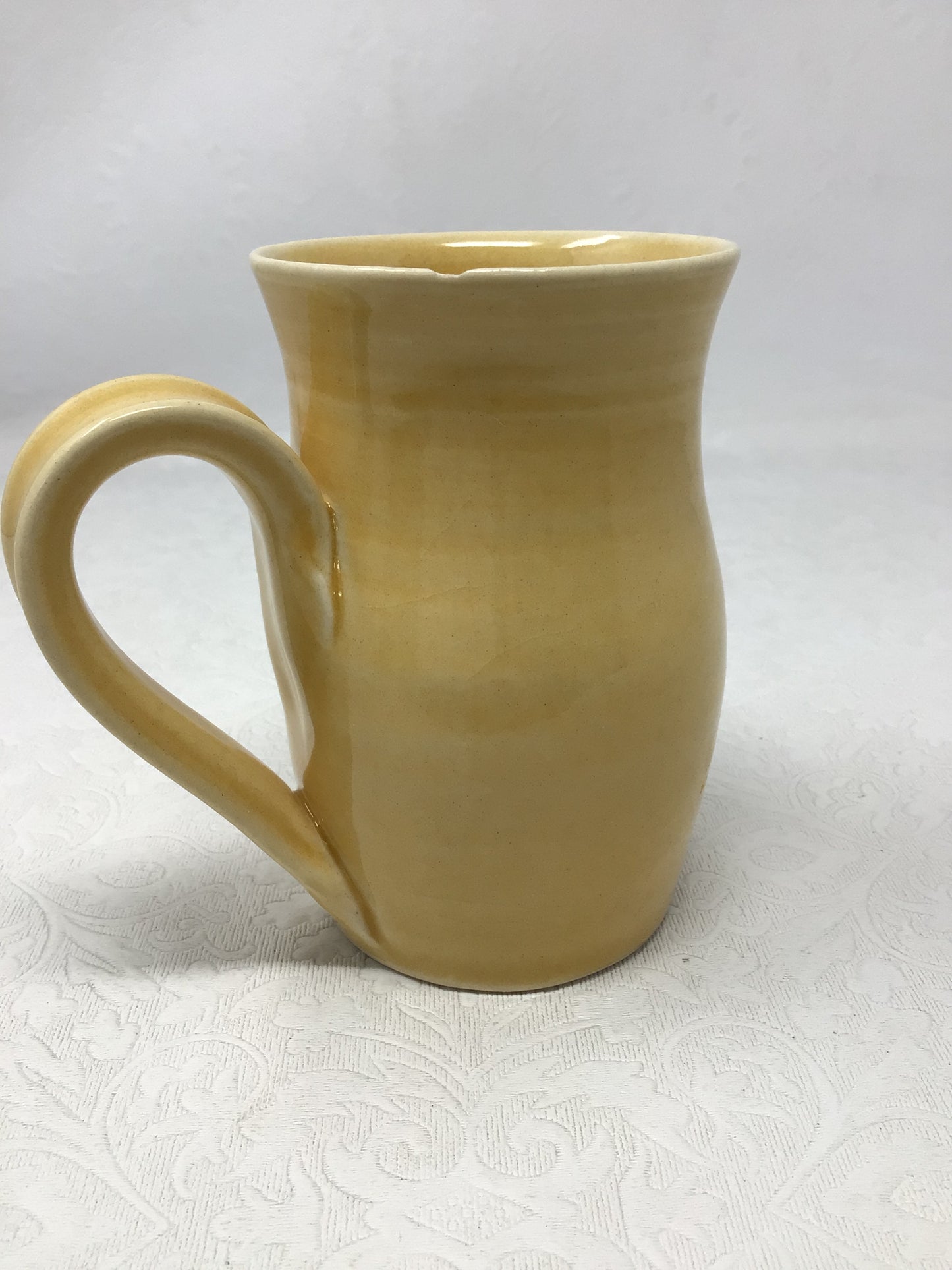 Handmade Yellow Pottery Mugs