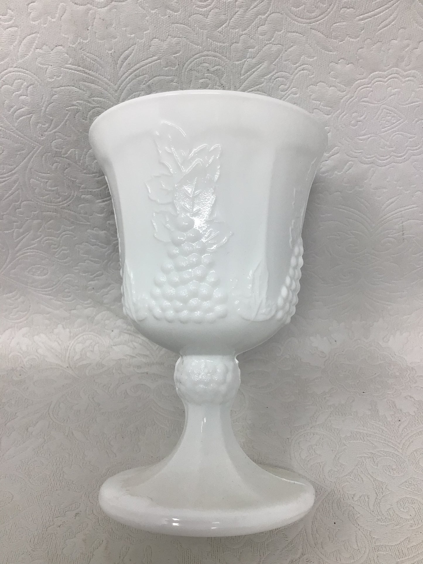Set of 4 Vintage Milk Glass Goblets