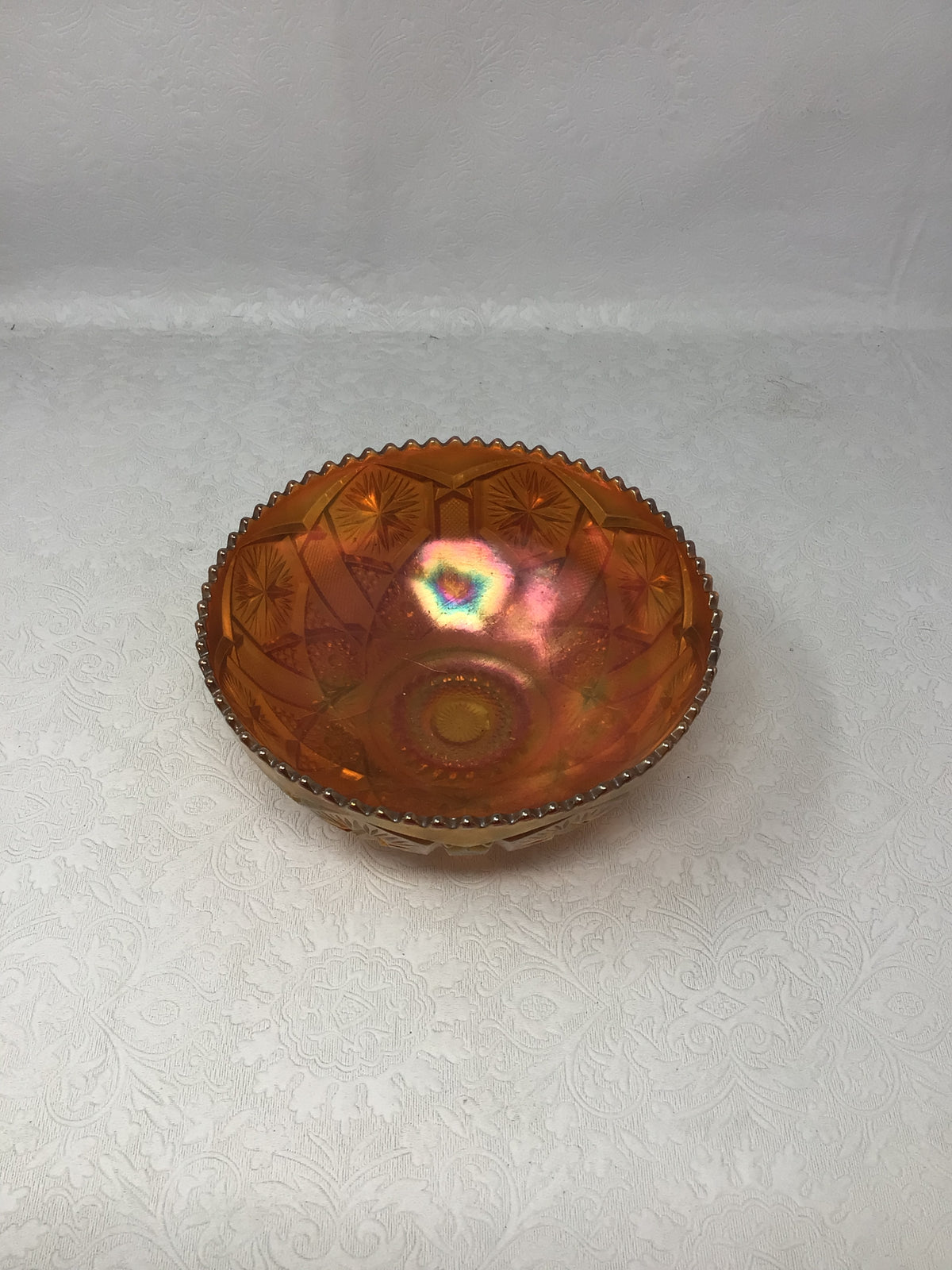 Vintage Marigold Carnival Glass Bowl
