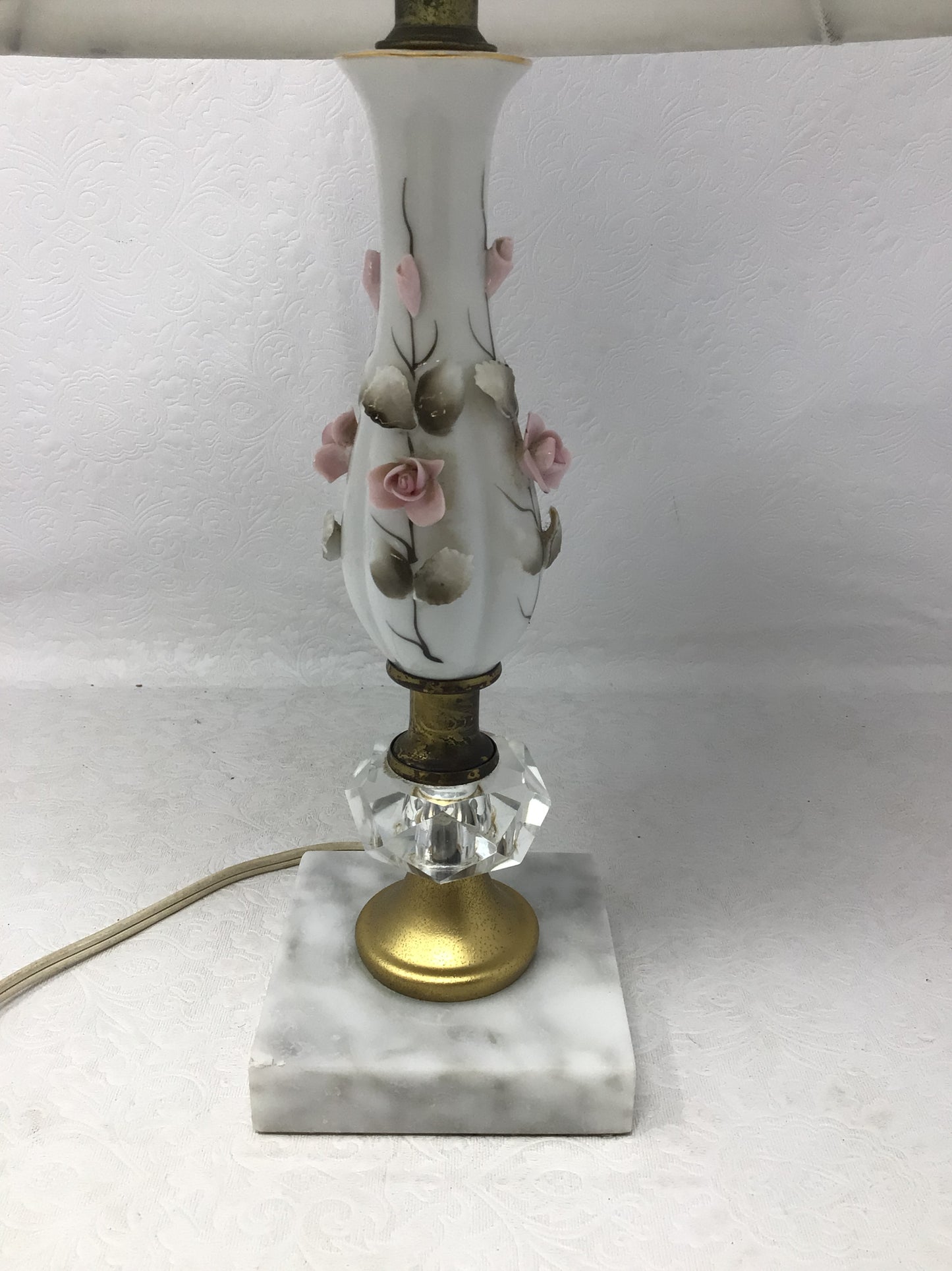 Vintage Ceramic and Marble Lamp