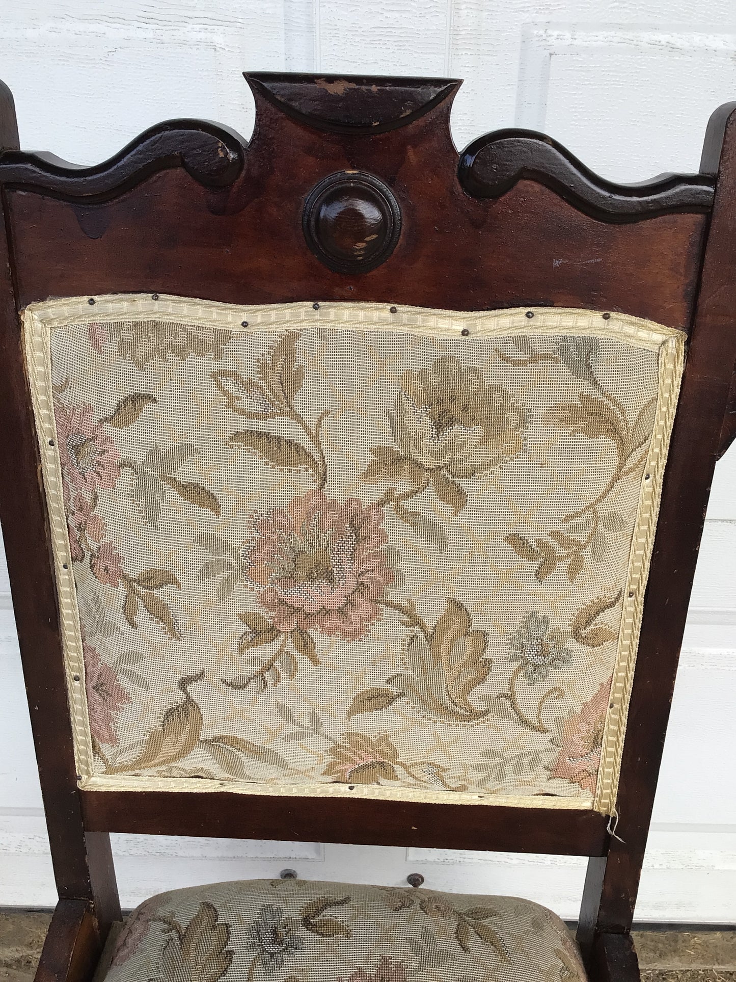 Antique Floral Wooden Chair