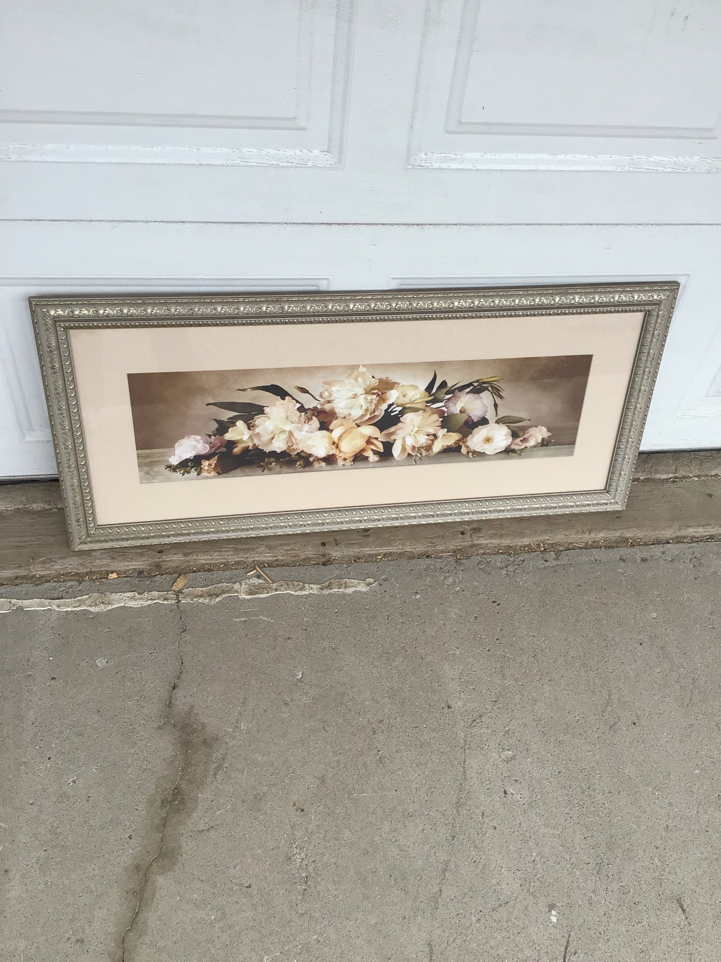 Silver Framed Photograph of Flowers
