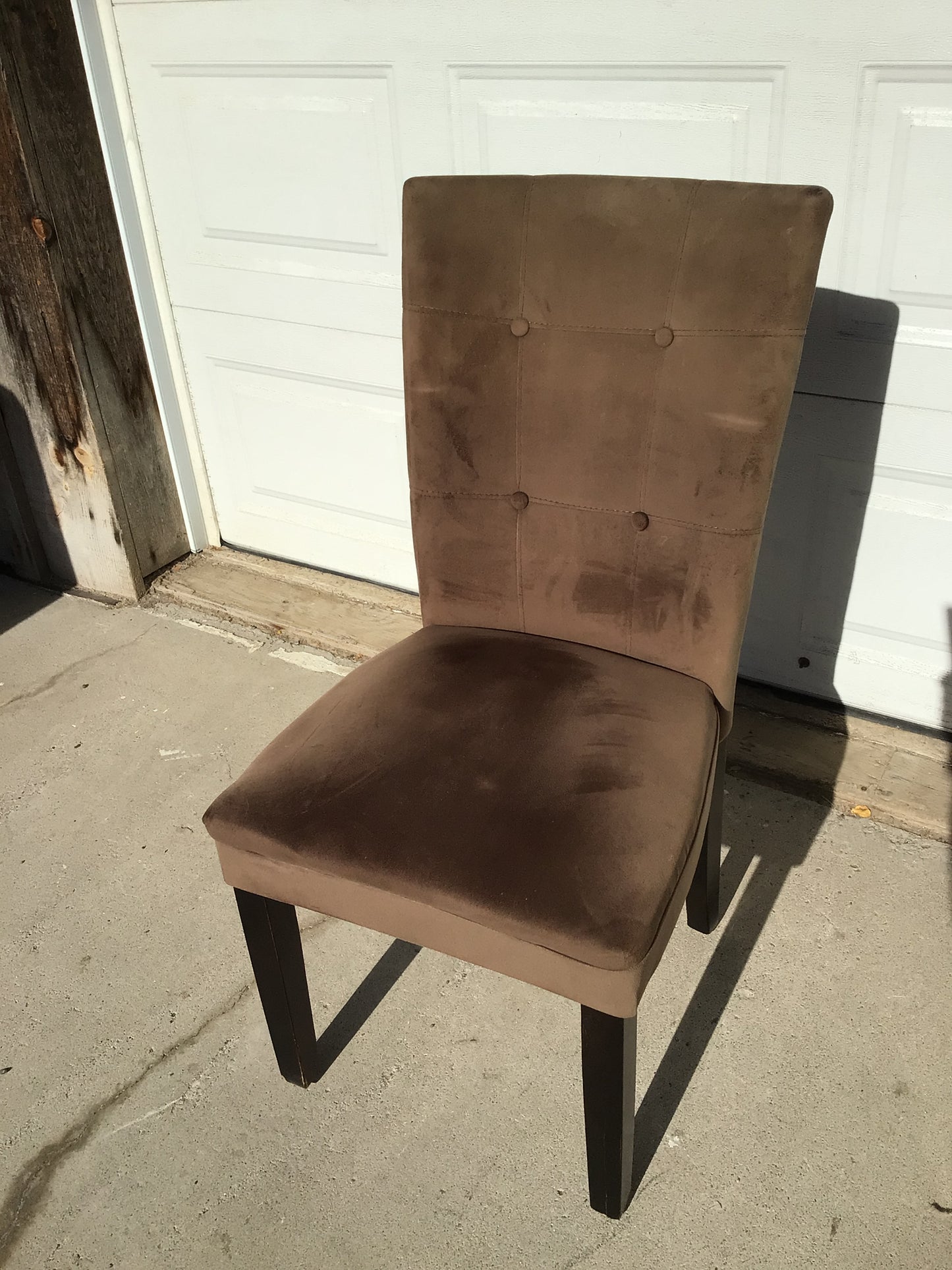 Brown Suede Feel Chair