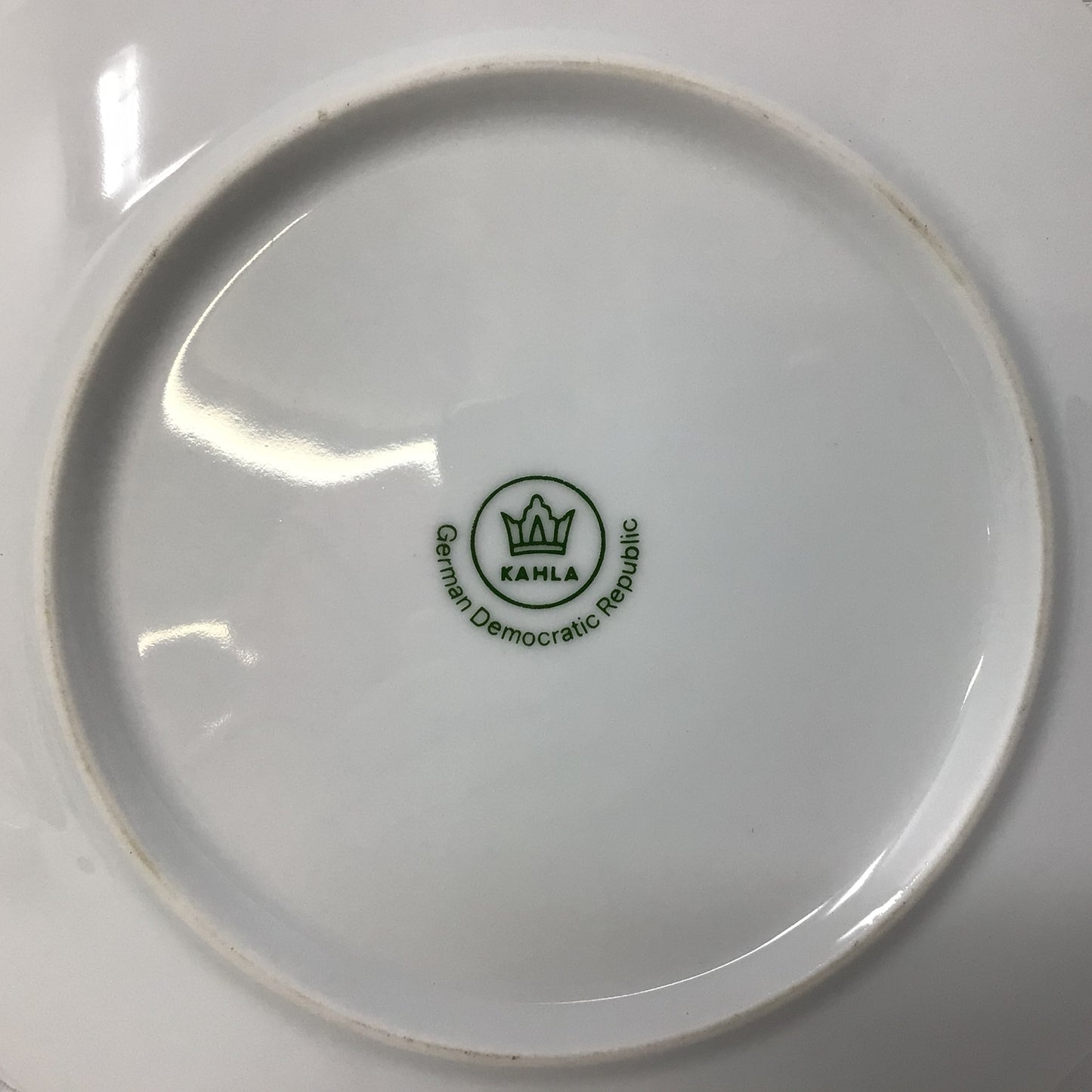 Set of 6 Vintage Kahla German Cheese Plates and Serving Tray