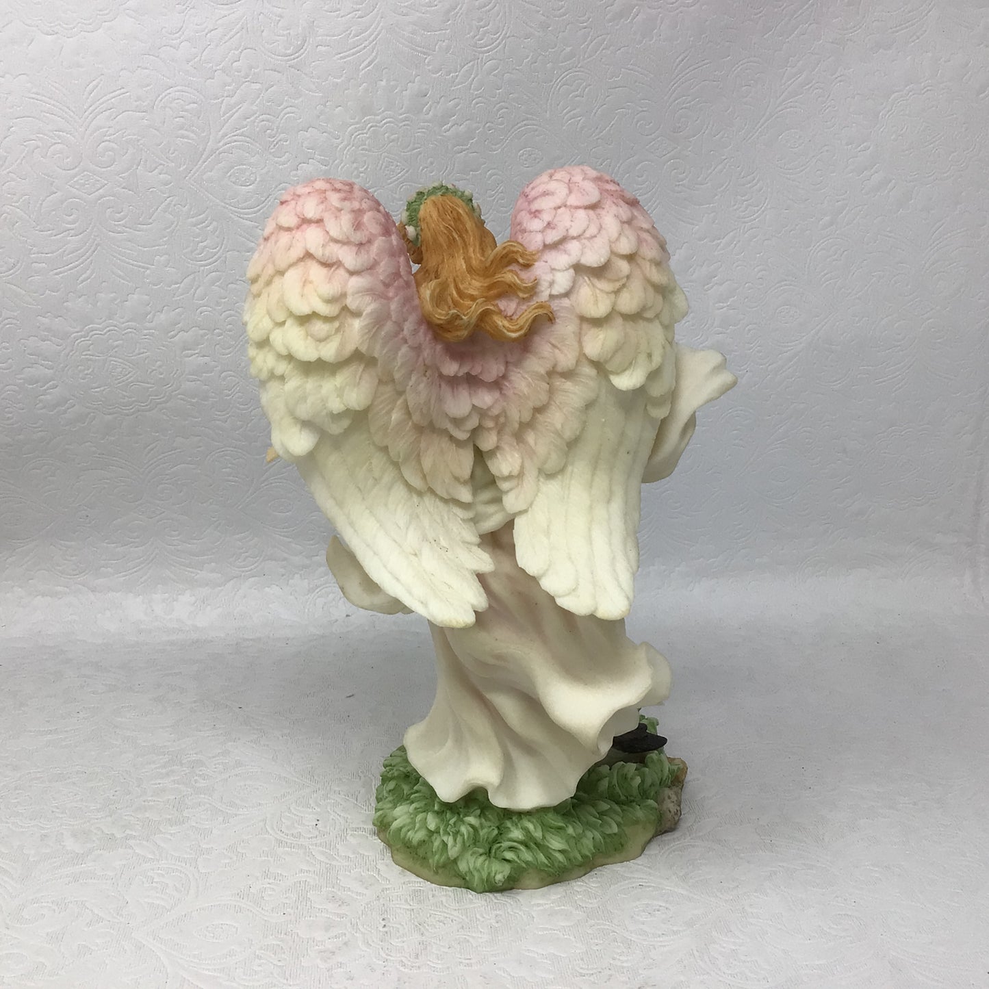 Porcelain Angel and Goose Figurine
