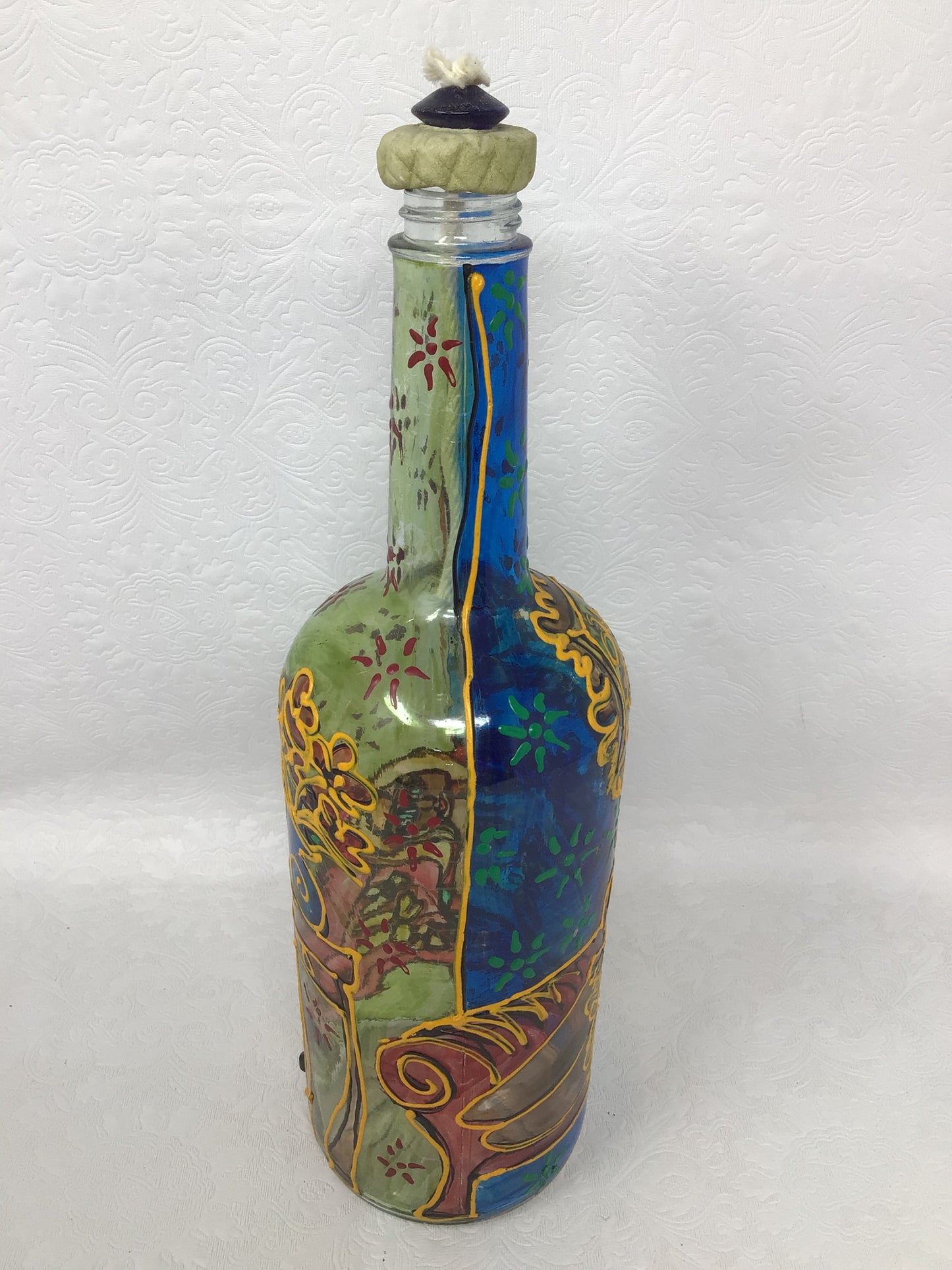 Hand Painted Oil Lamp