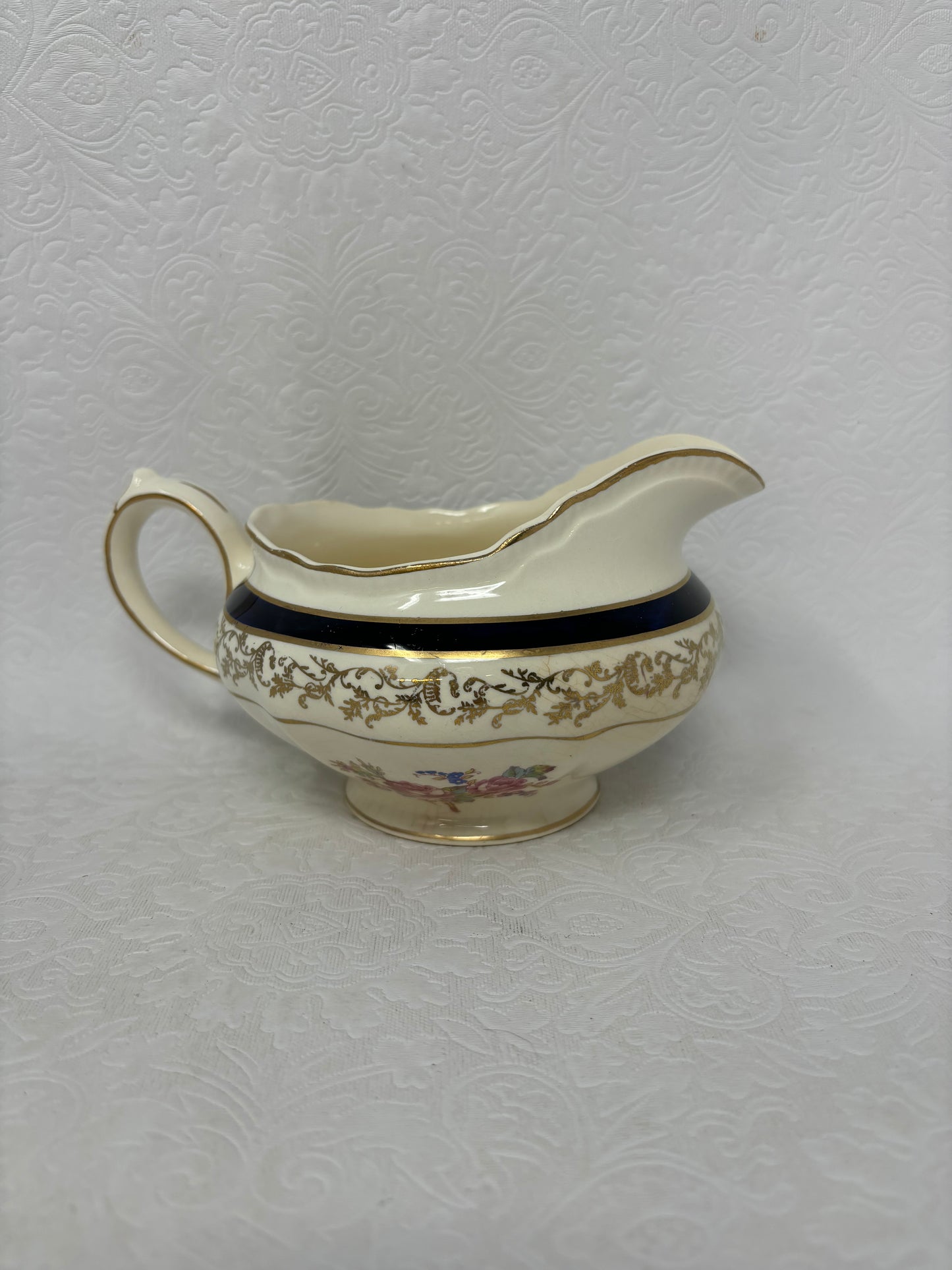 Vintage Pottery Gravy Boat Or Creamer Jug