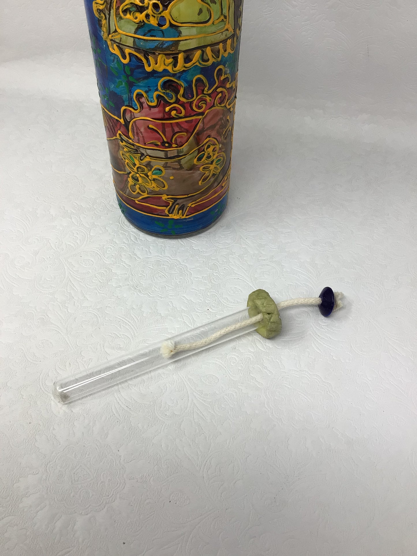 Hand Painted Oil Lamp