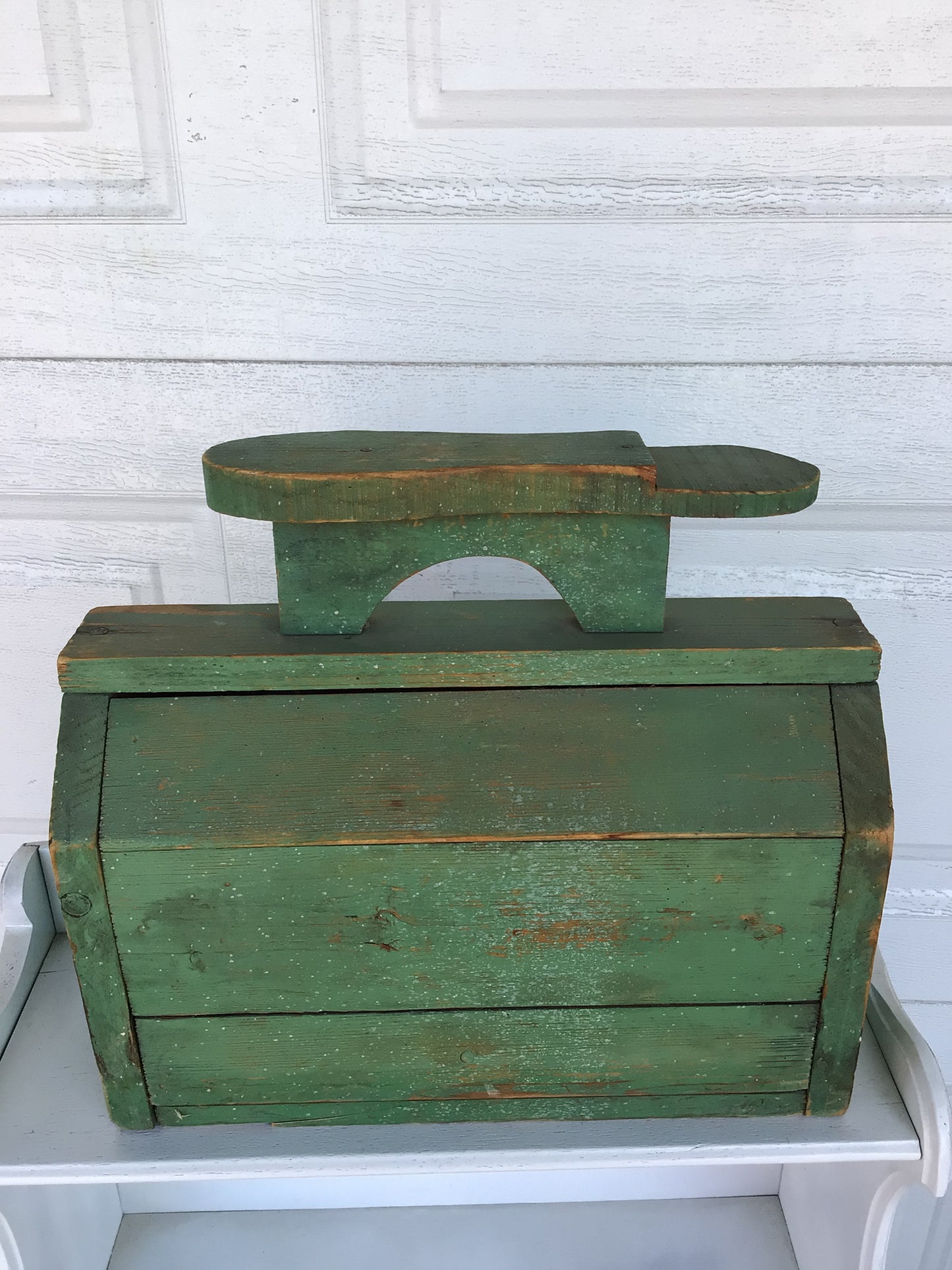 Vintage Shoe Shine Wooden Box