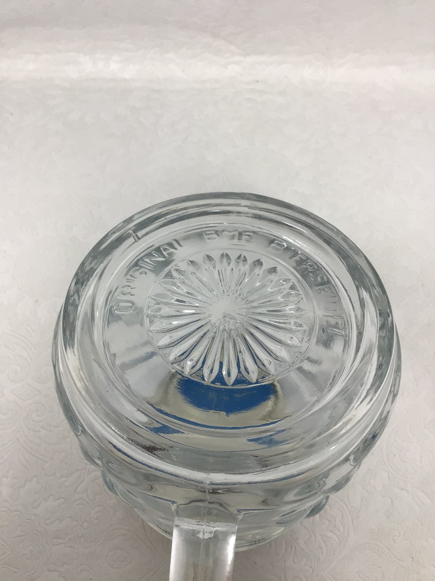Vintage German Original BMF Bierseidel Bubble Glass Stein