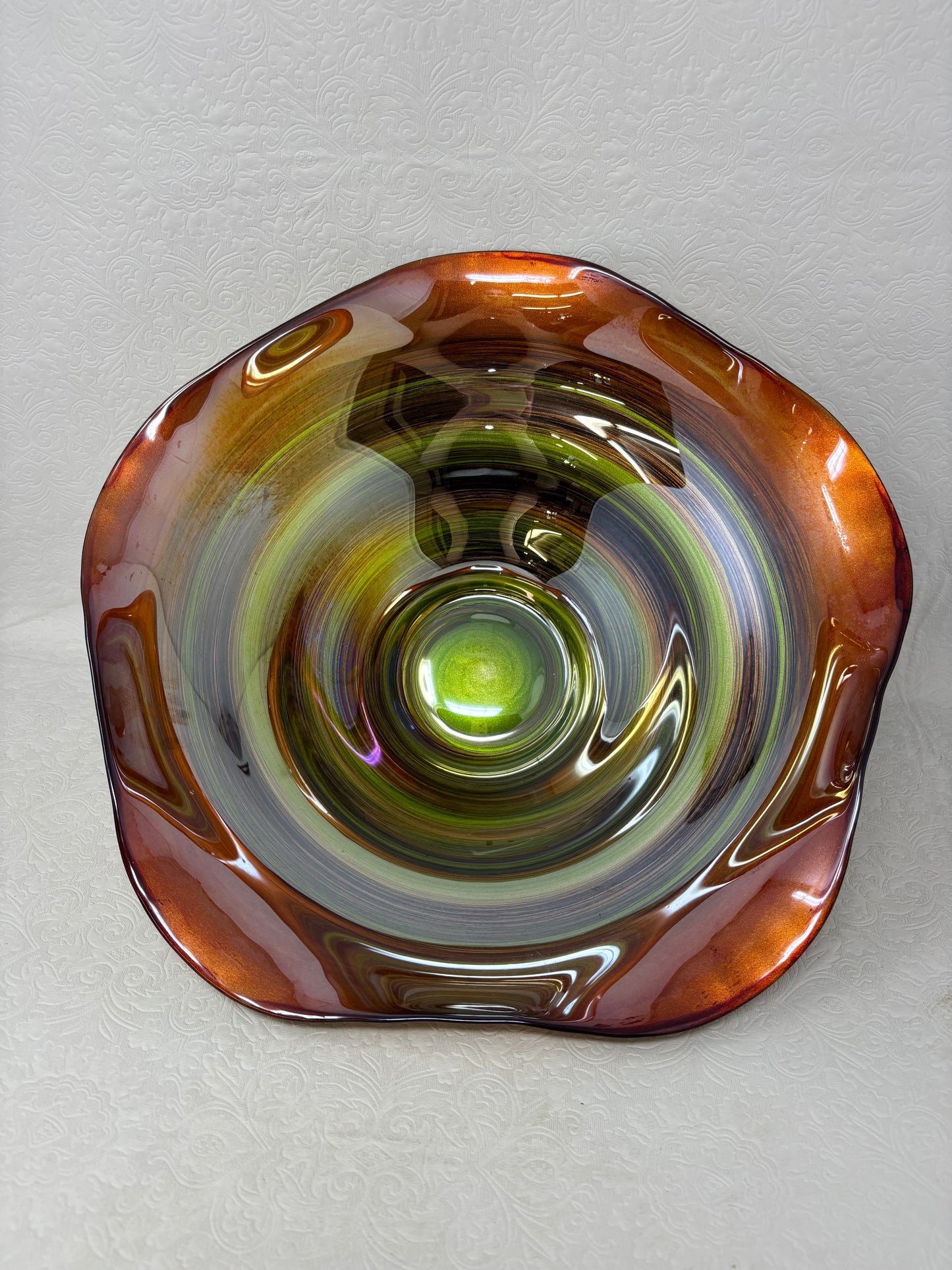 Gold Color Full Abstract Decorative Bowl
