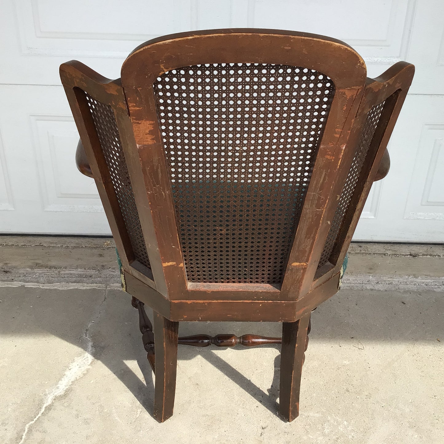 Antique Wicker Back Chair