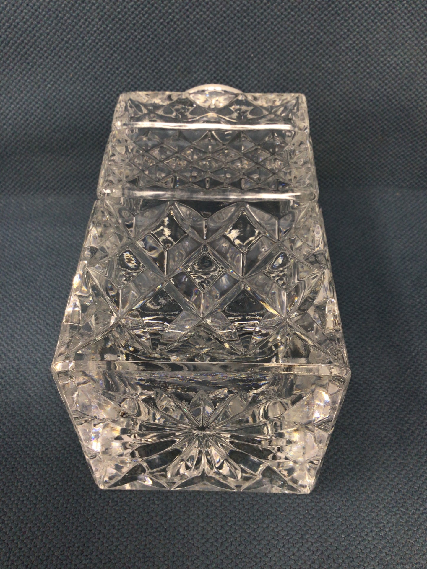 Rectangular Cut Glass Crystal Decanter