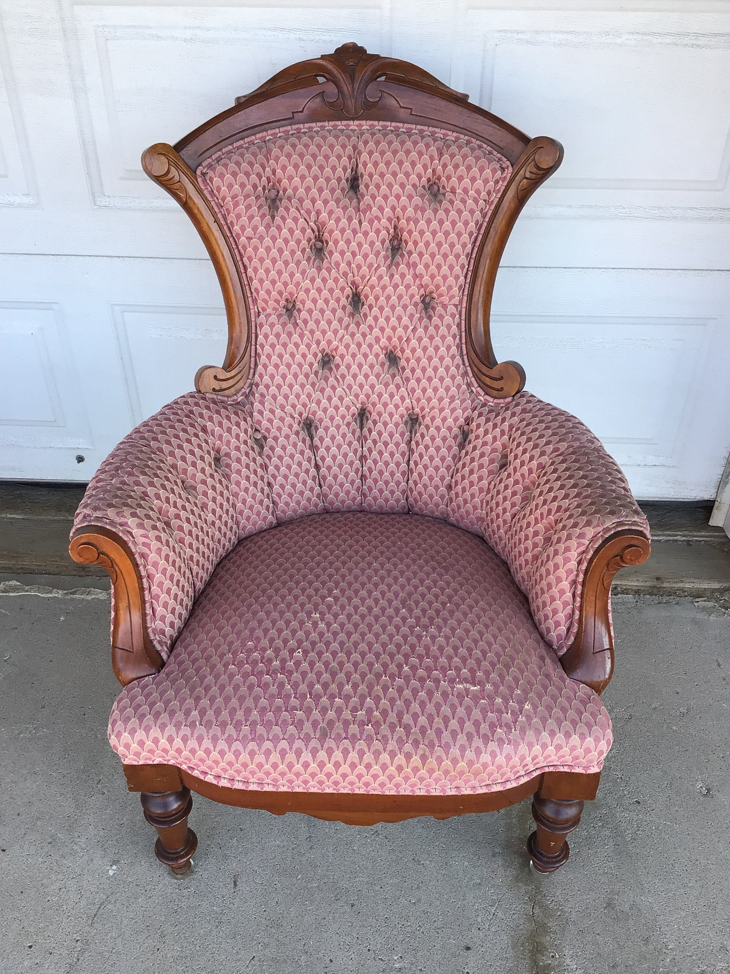 Pink Victorian Style Armchair