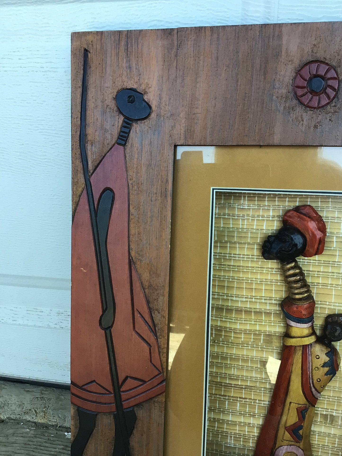 African Lady Shadow Box Art