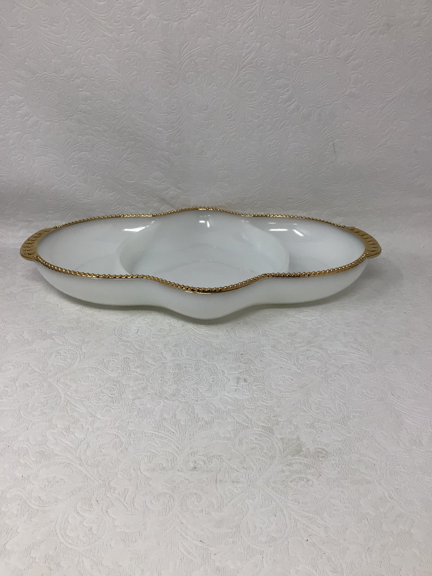 Vintage Anchor Hocking Fire-King Milk Glass Tray