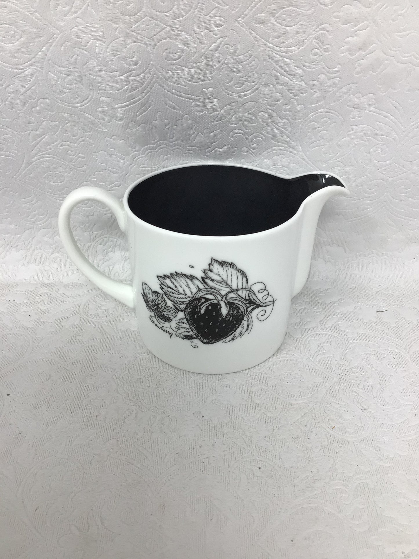 Susie Cooper "Black Fruit" Creamer and Sugar