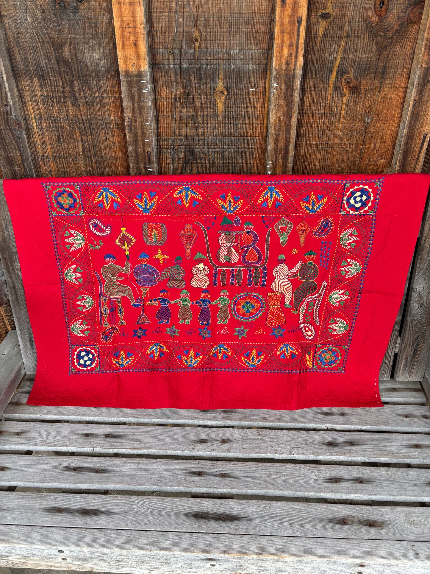 Aarong Cloth Embroidered Folk Art Tapestry