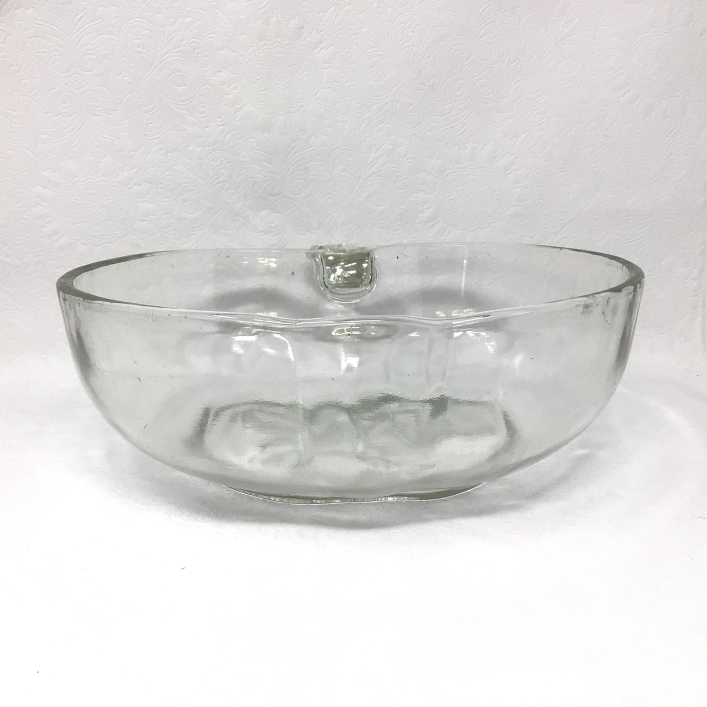 Large Vintage Hazel Atlas Orchard Apple Shaped Glass Serving Bowl