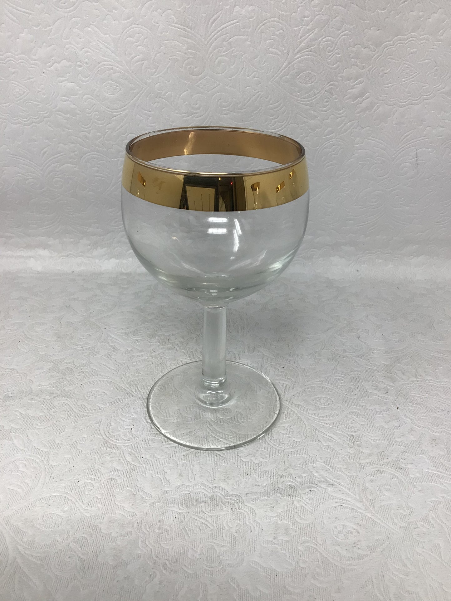 Gold Rim Glasses and Decanter