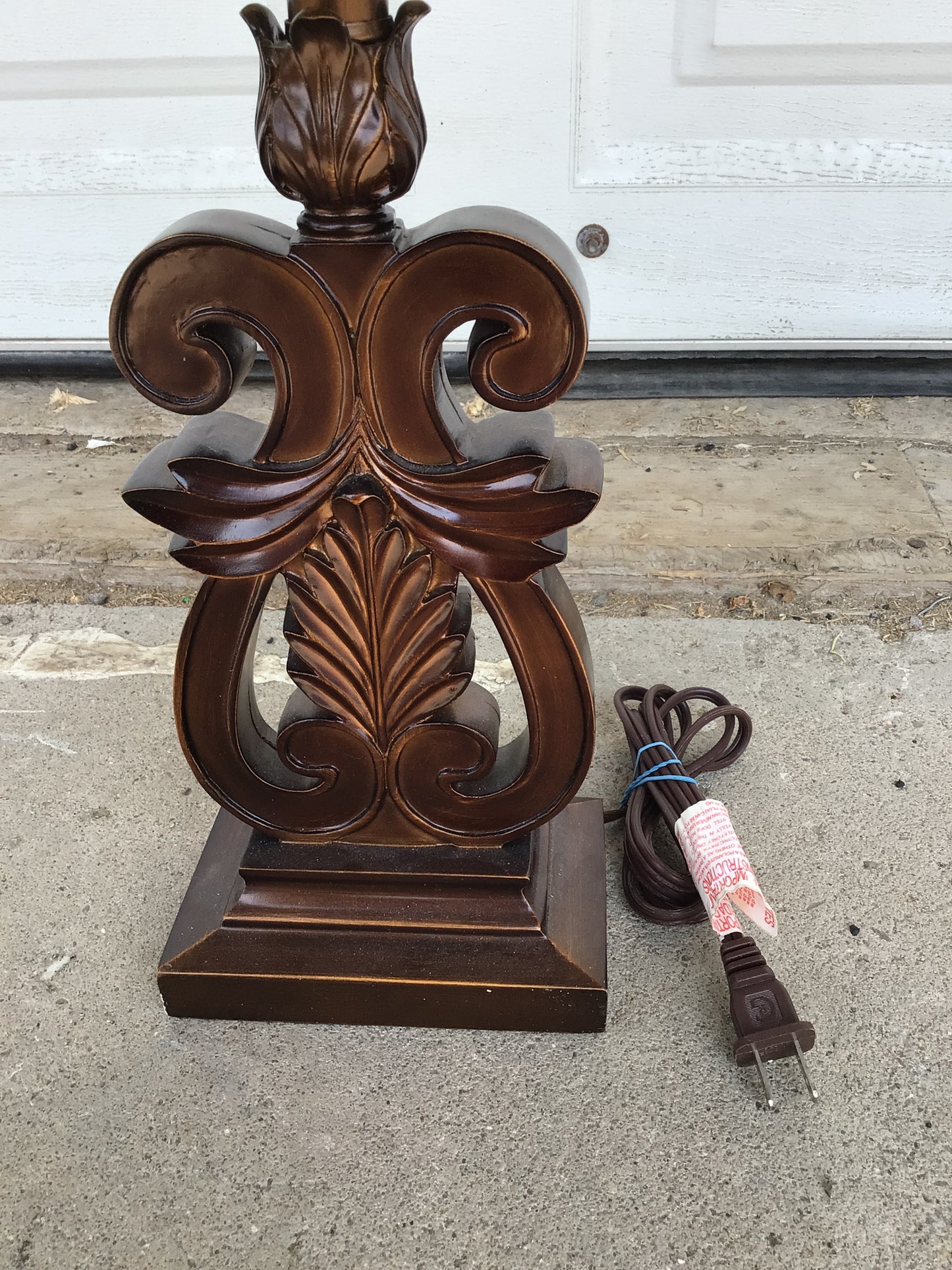 Carved Base Lamp